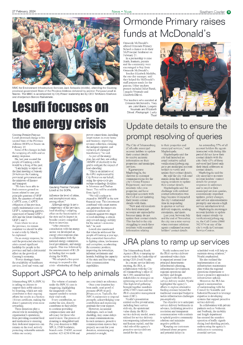 Southern Courier 01 March 2024 page 5