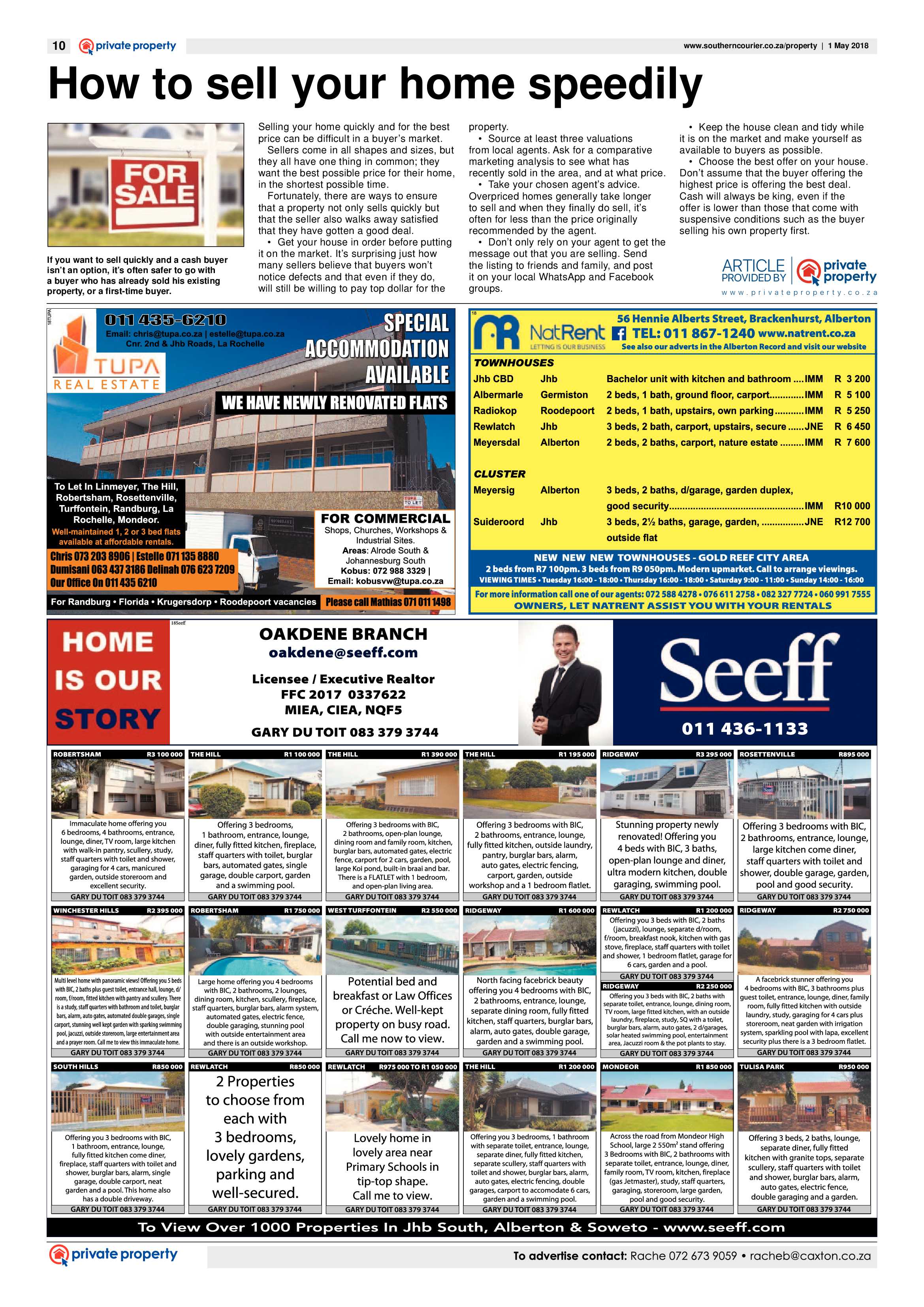 Southern Courier 01 May 2018 page 10