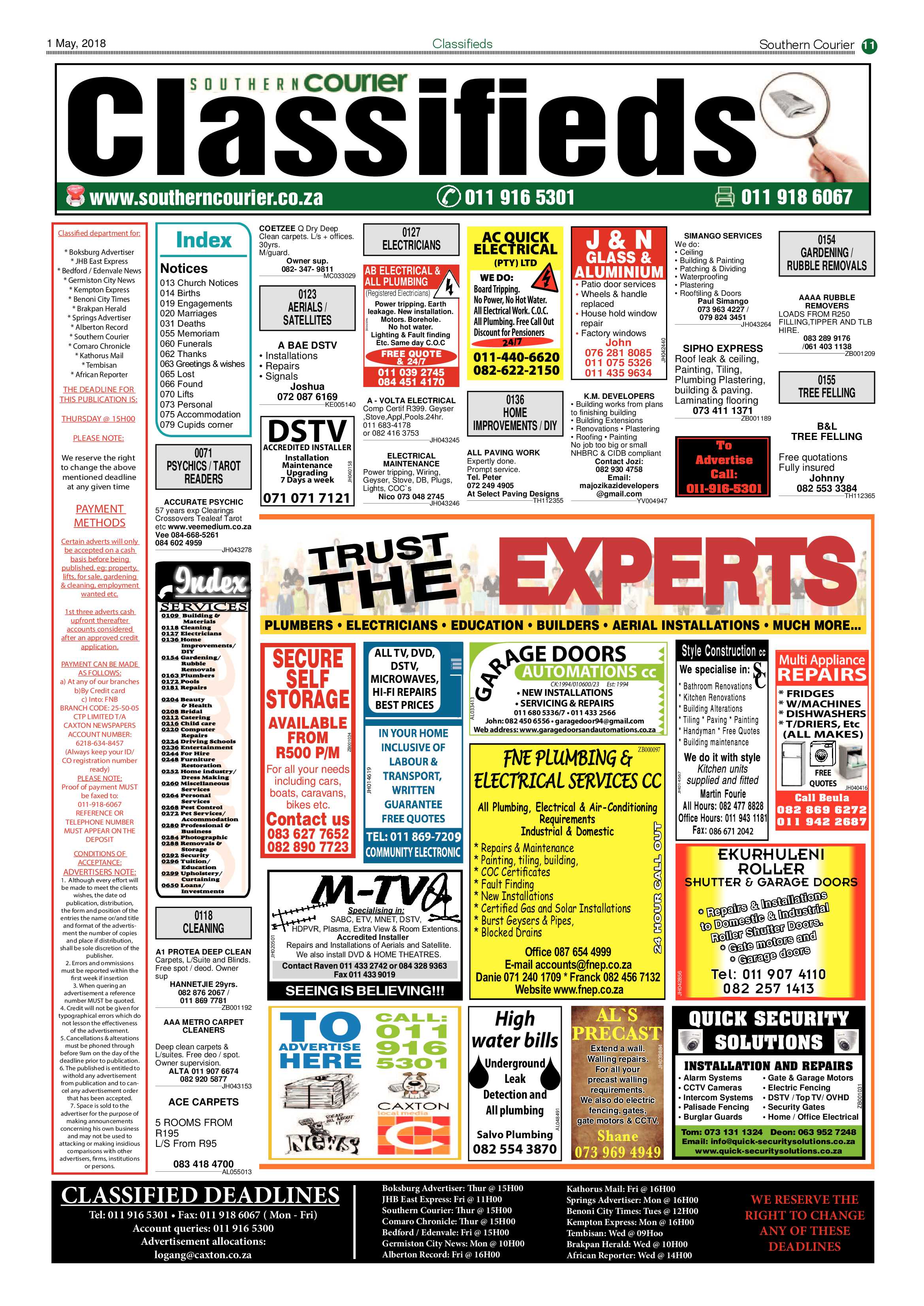 Southern Courier 01 May 2018 page 11