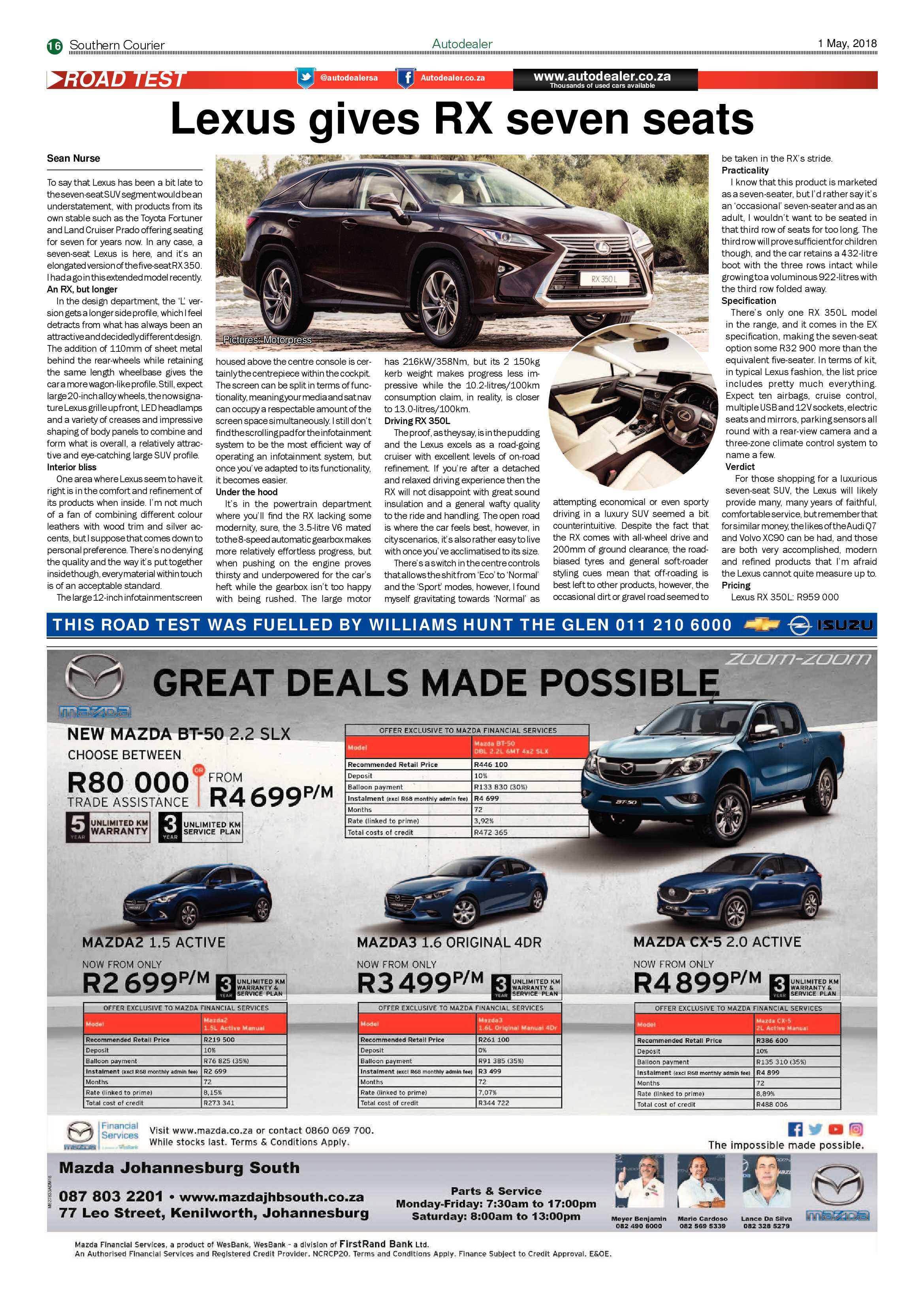 Southern Courier 01 May 2018 page 16