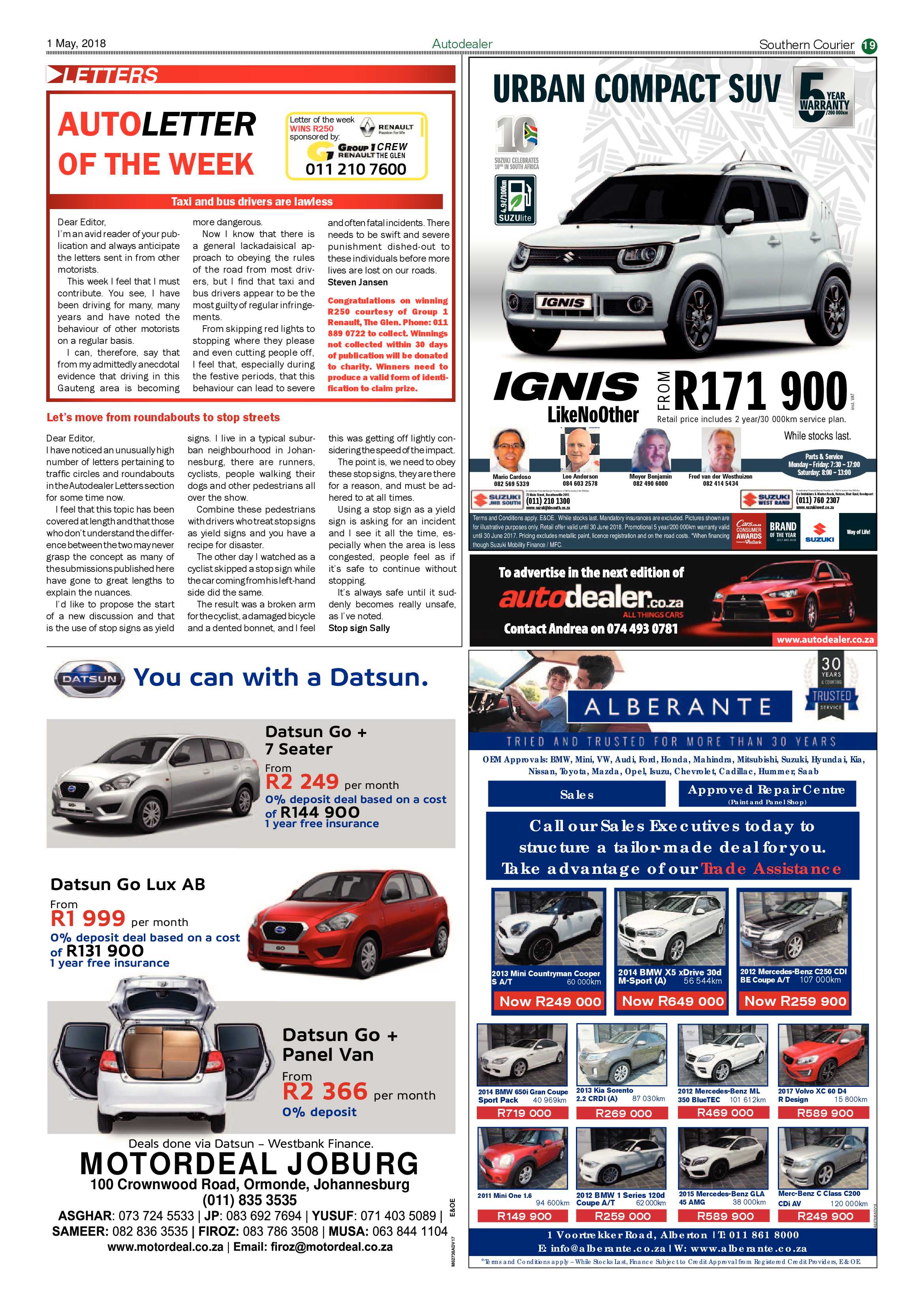 Southern Courier 01 May 2018 page 19
