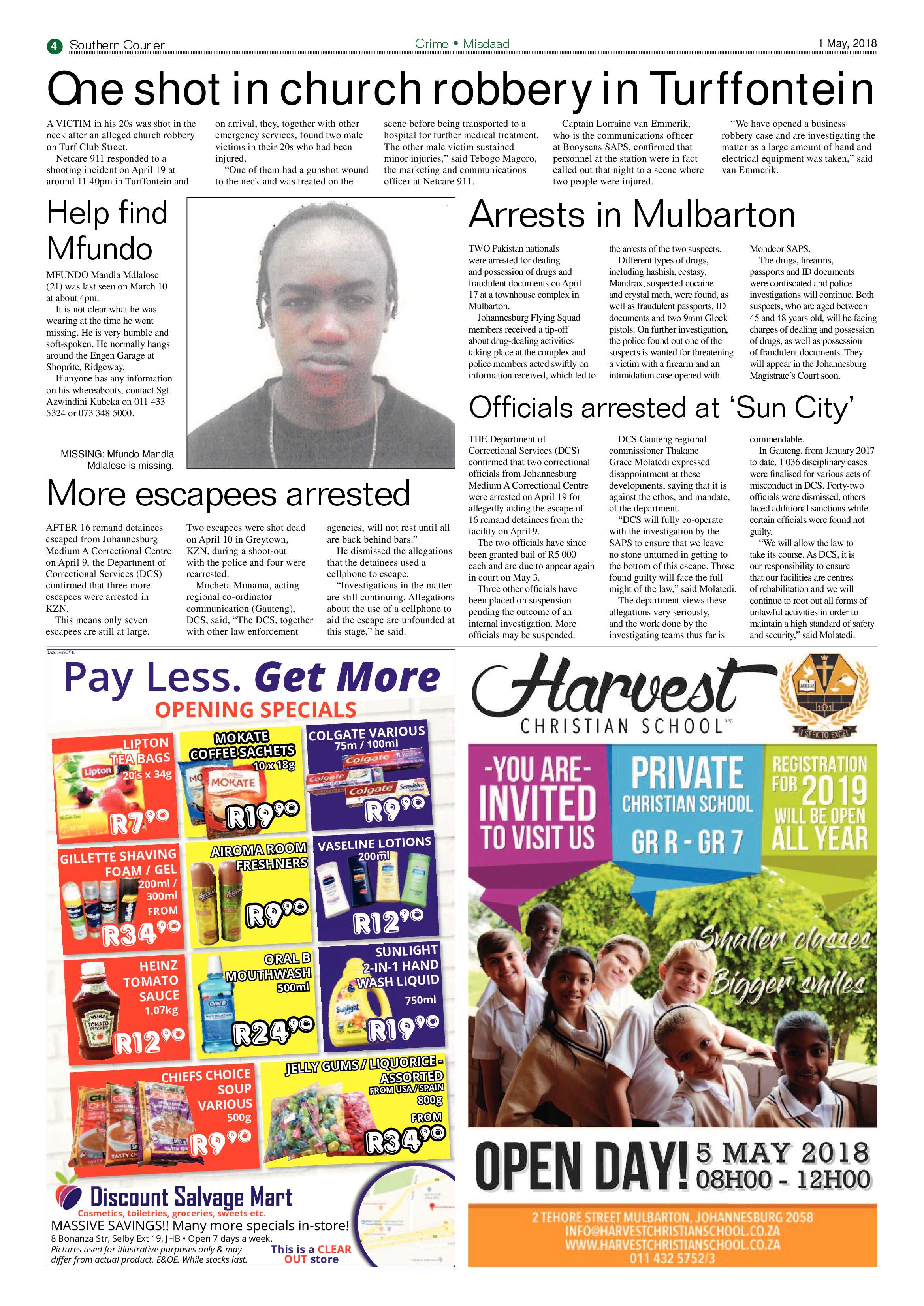 Southern Courier 01 May 2018 page 4