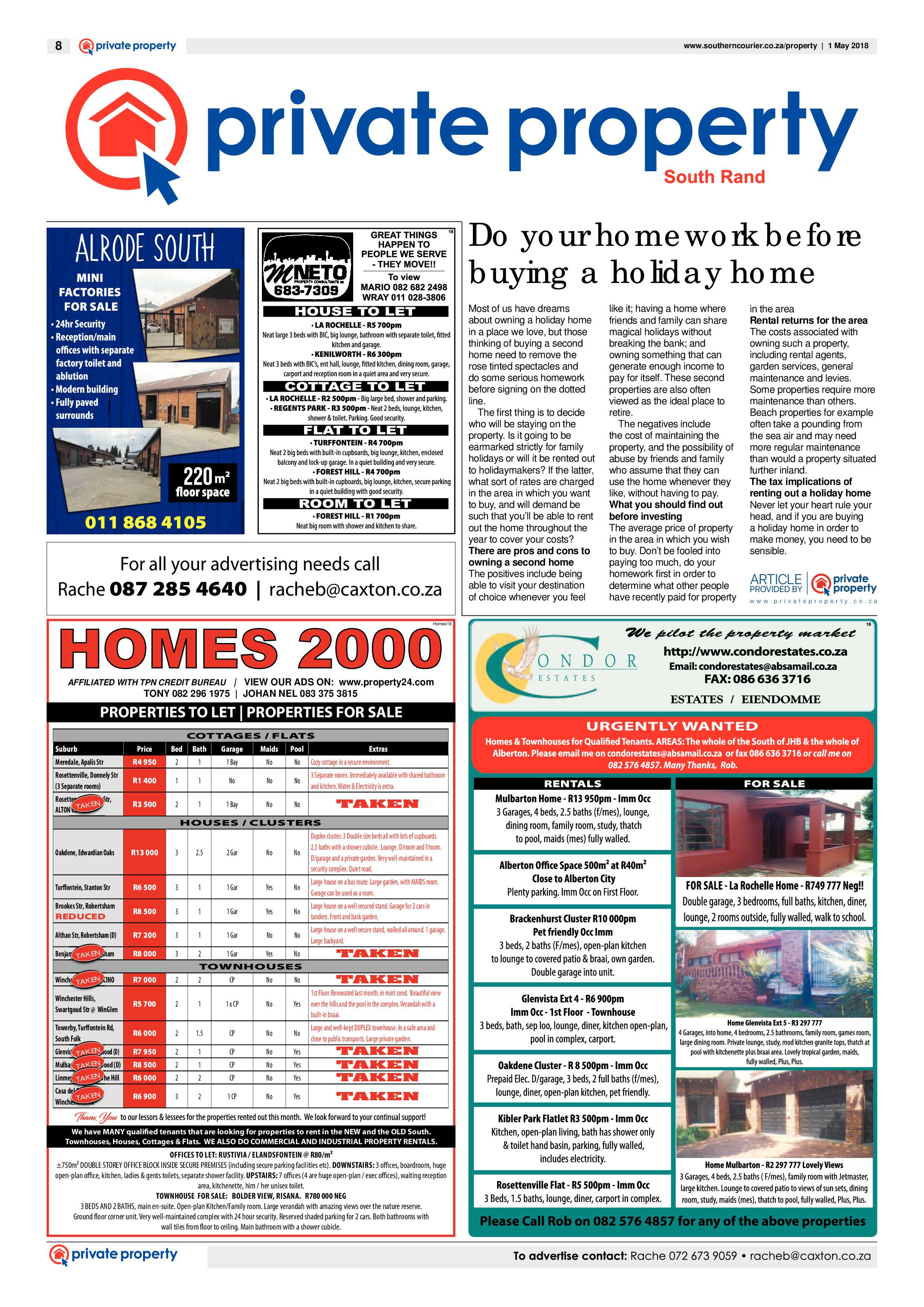 Southern Courier 01 May 2018 page 8
