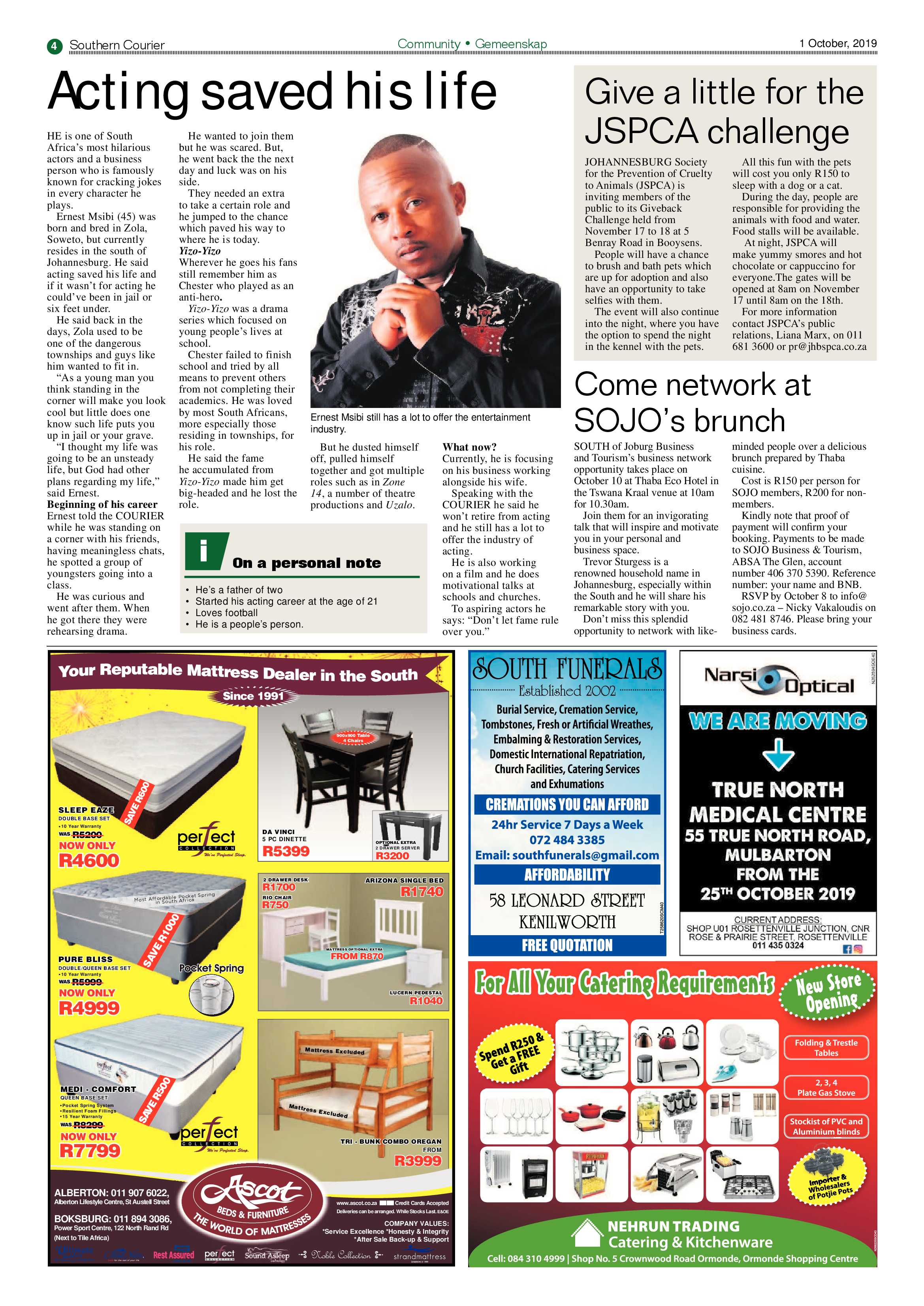 Southern Courier 01 October 2019 page 4
