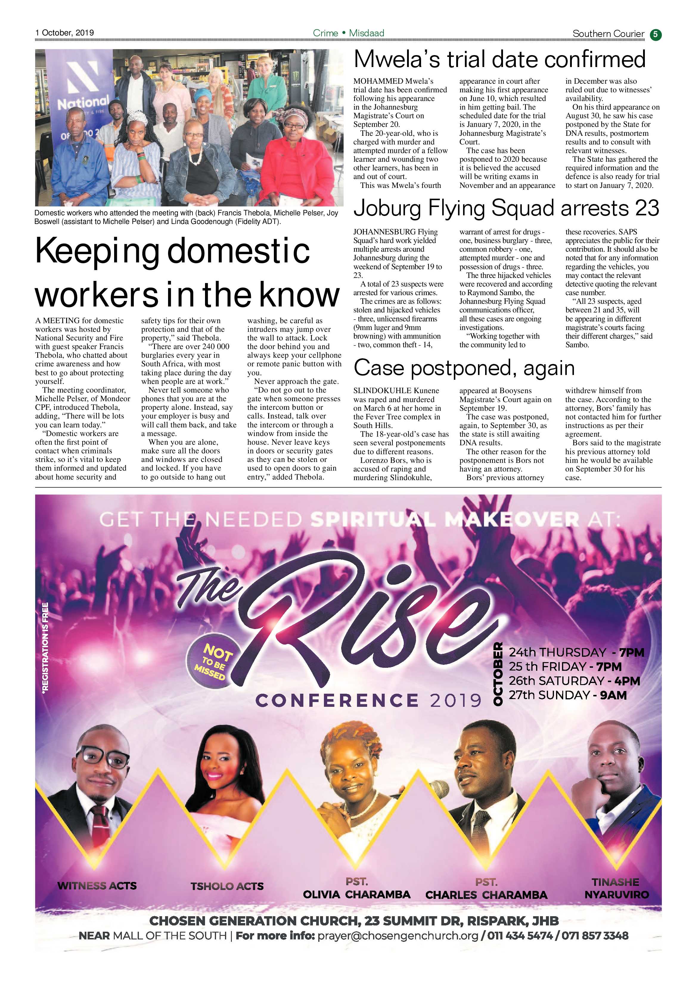 Southern Courier 01 October 2019 page 5