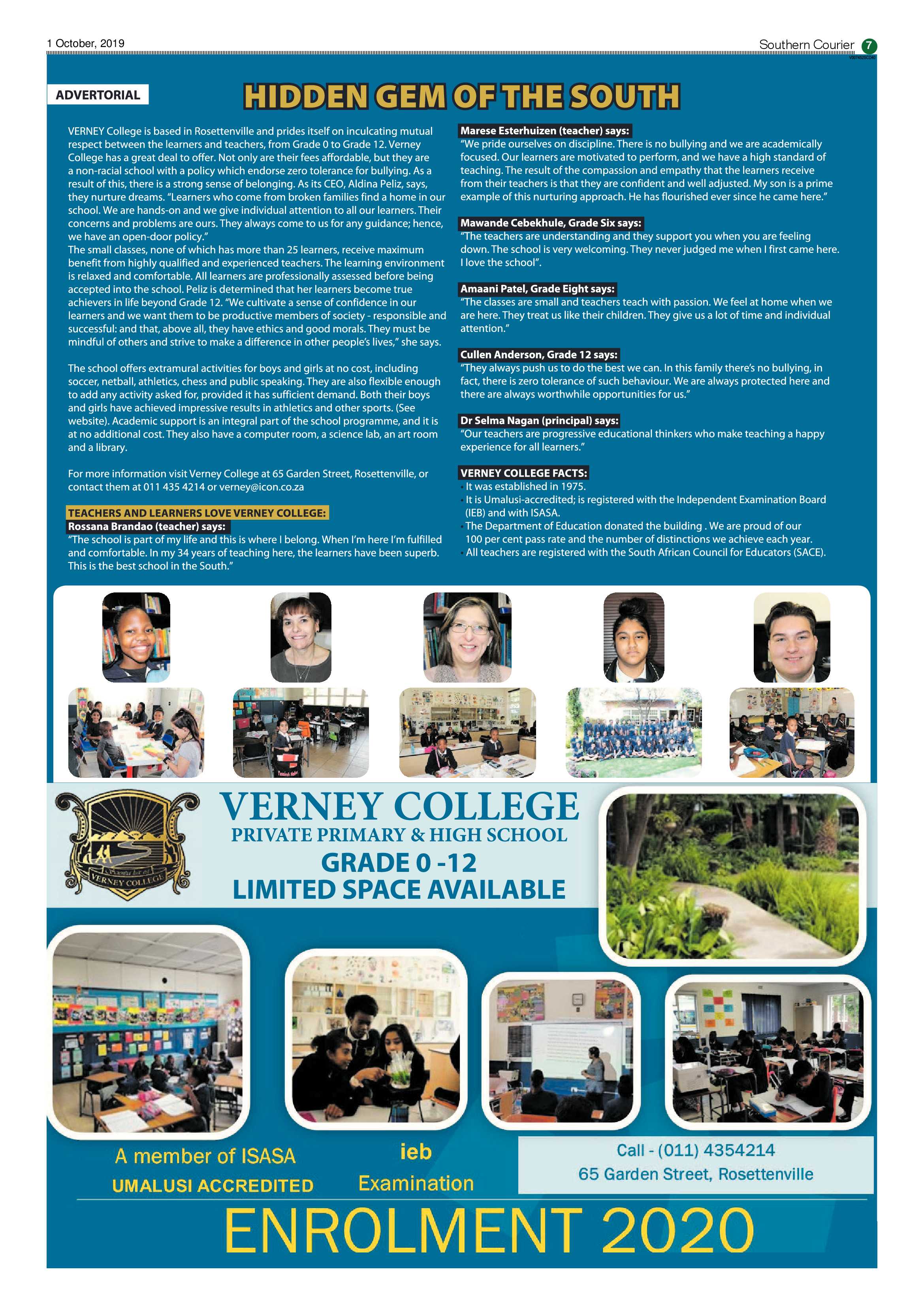 Southern Courier 01 October 2019 page 7