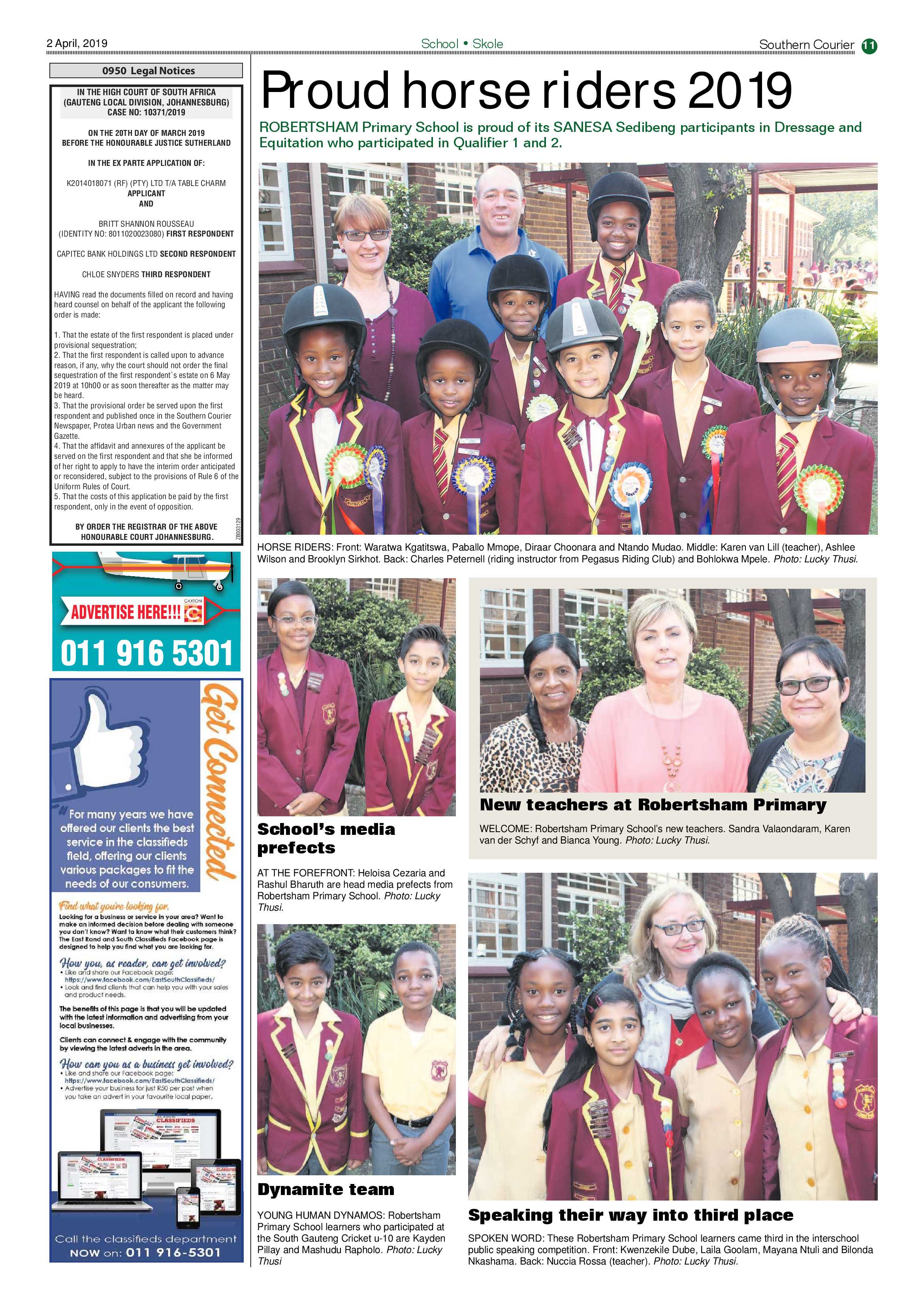 Southern Courier 02 April 2019 page 11