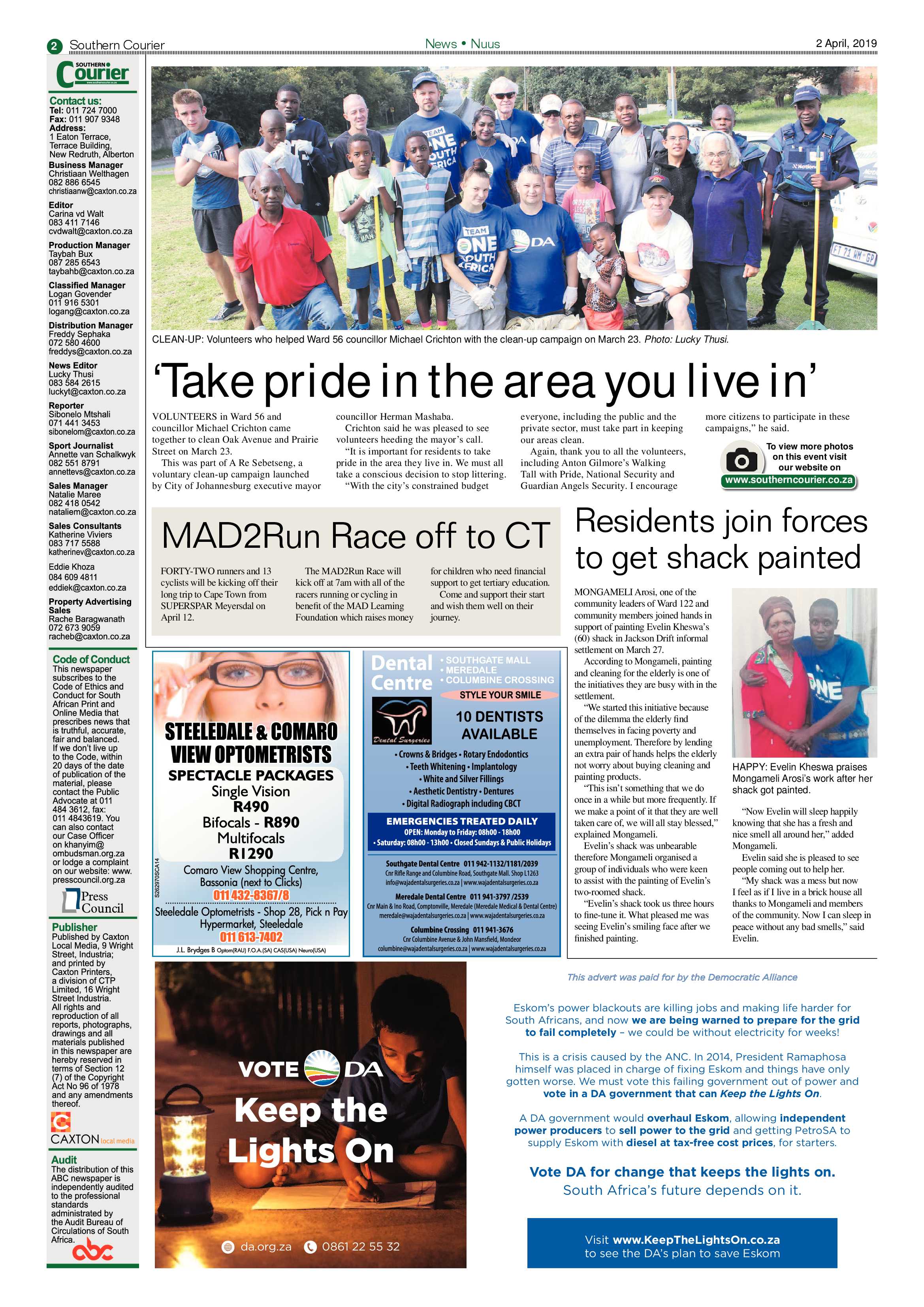 Southern Courier 02 April 2019 page 2