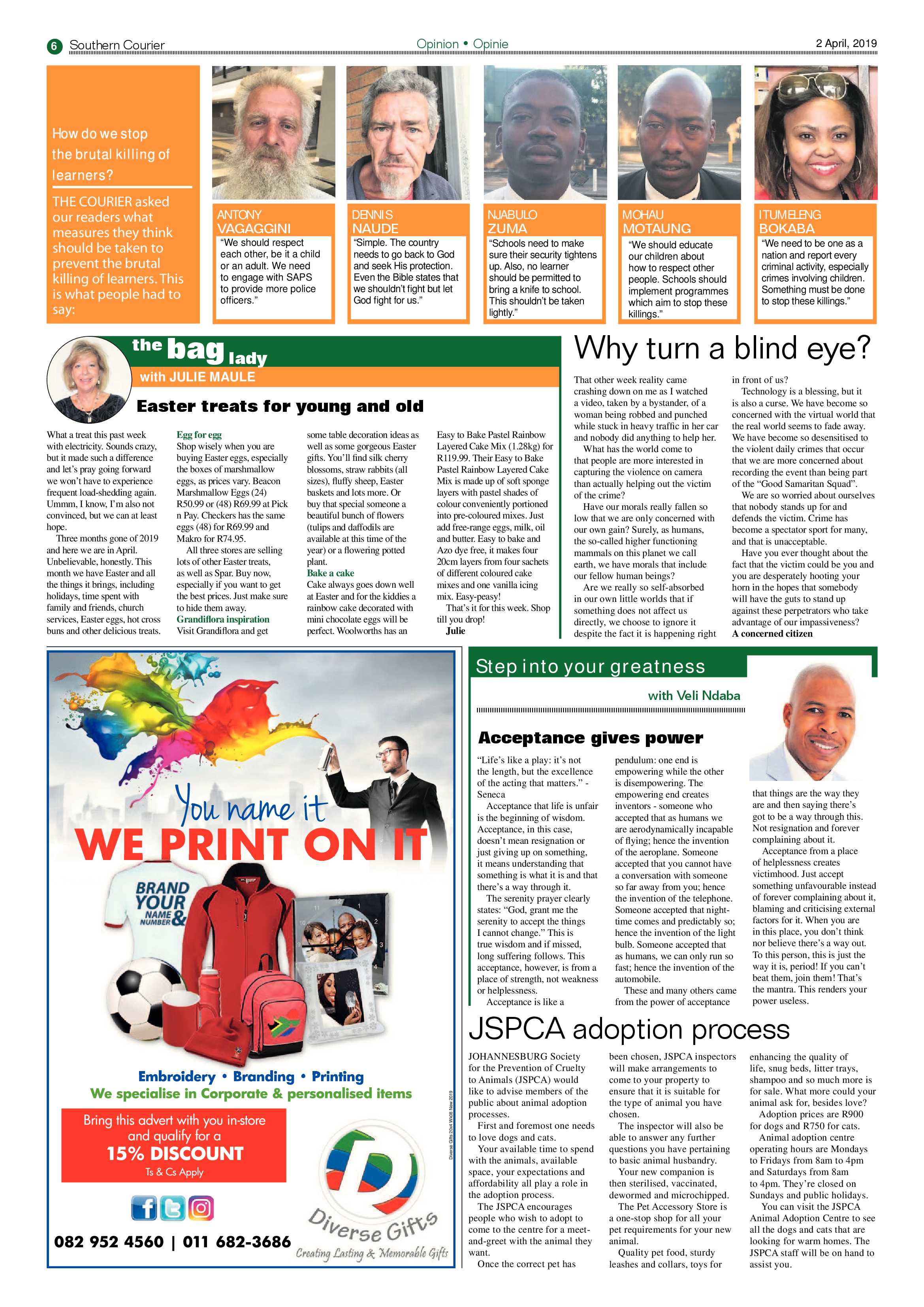 Southern Courier 02 April 2019 page 6