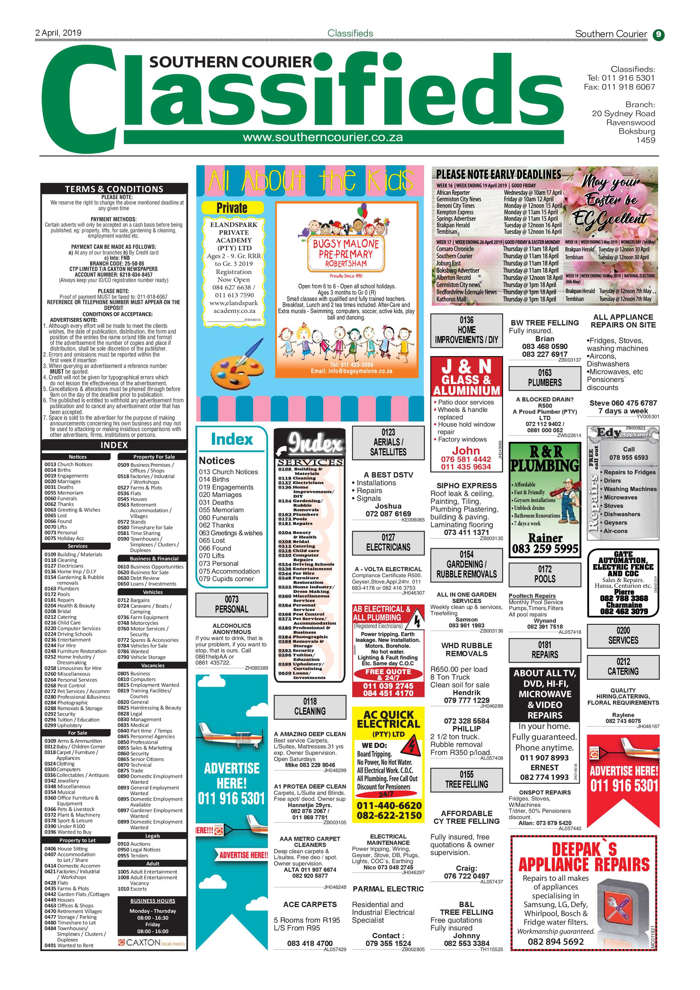 Southern Courier 02 April 2019 page 9
