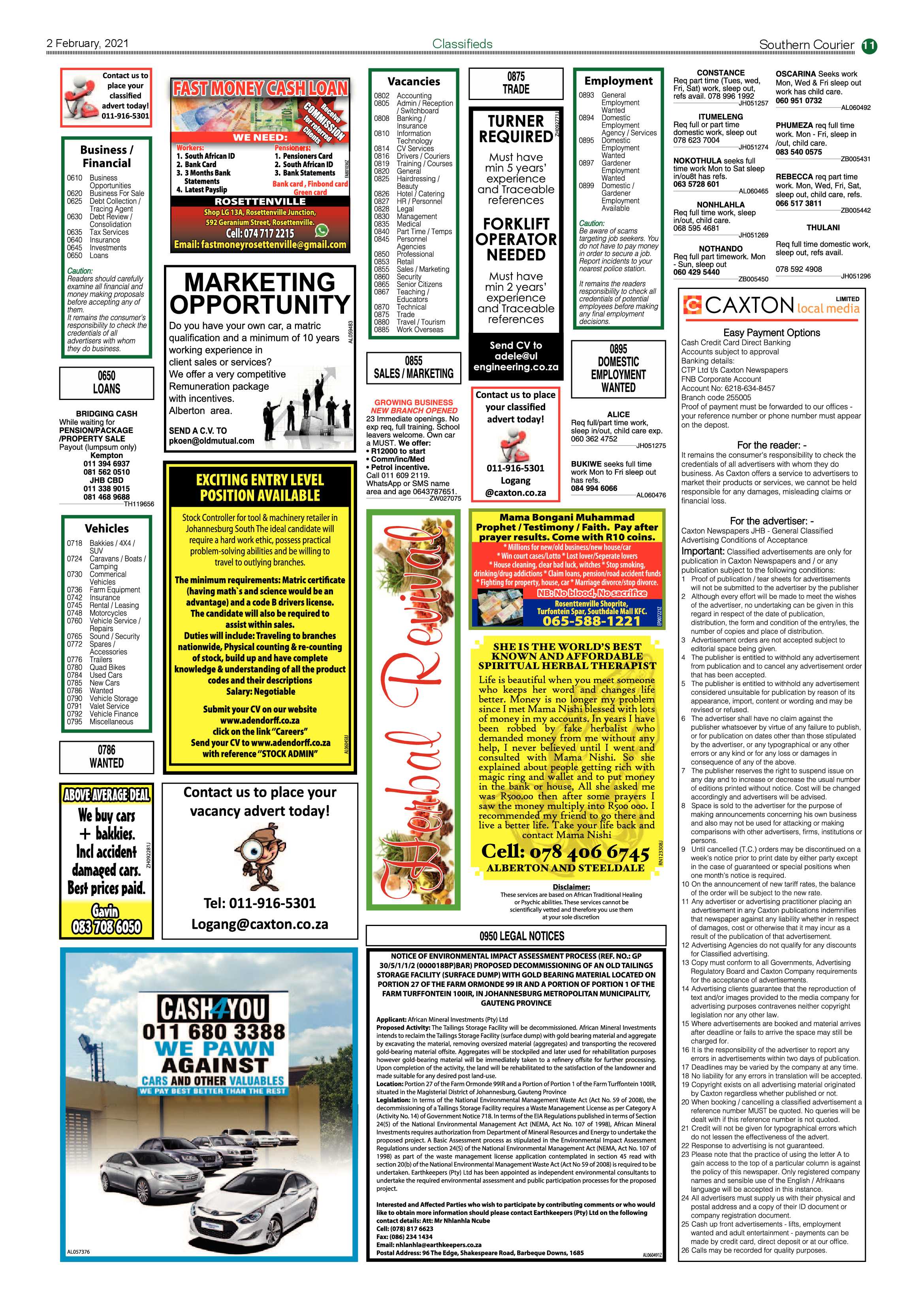 Southern Courier 02 February 2021 page 11