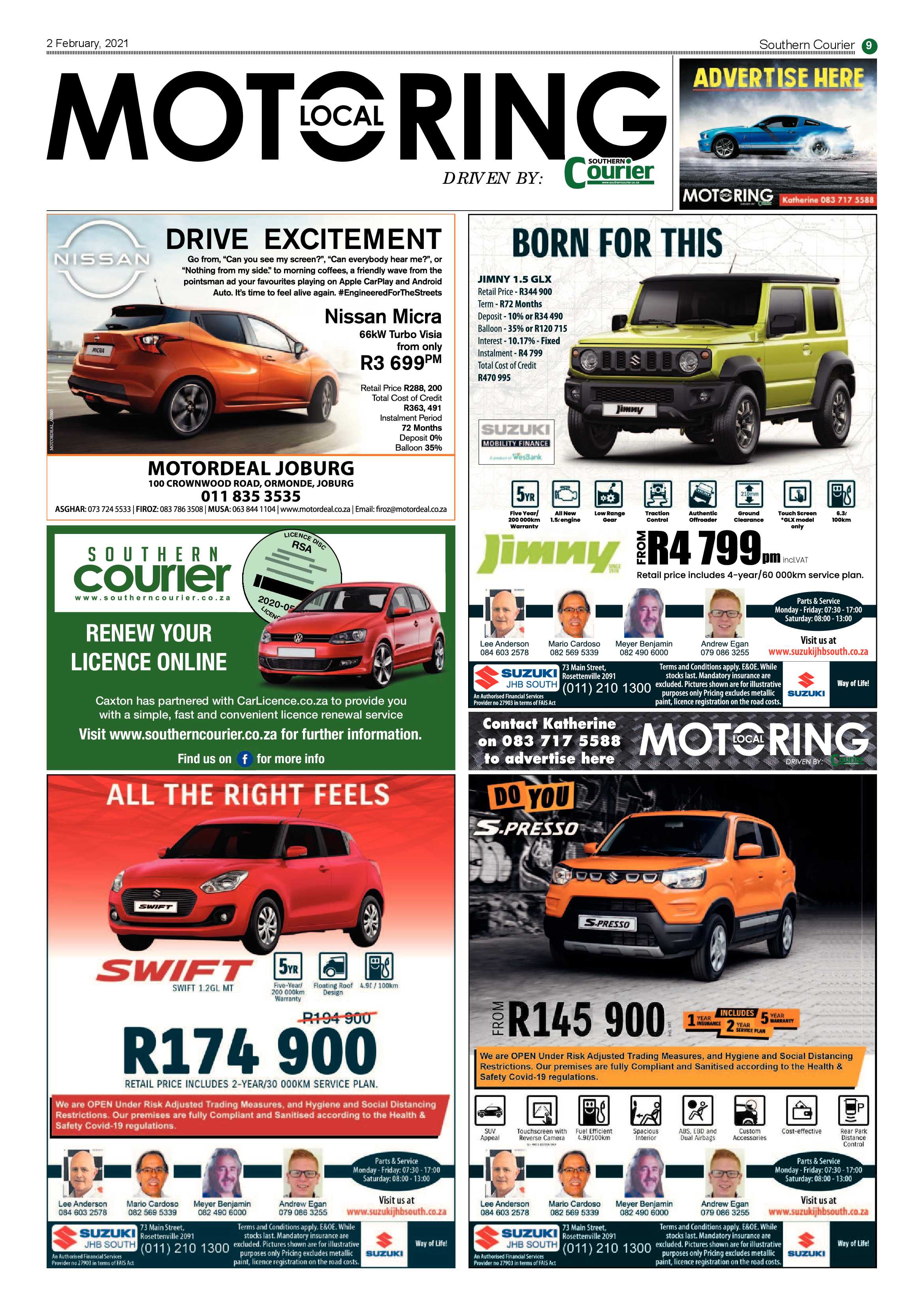 Southern Courier 02 February 2021 page 9
