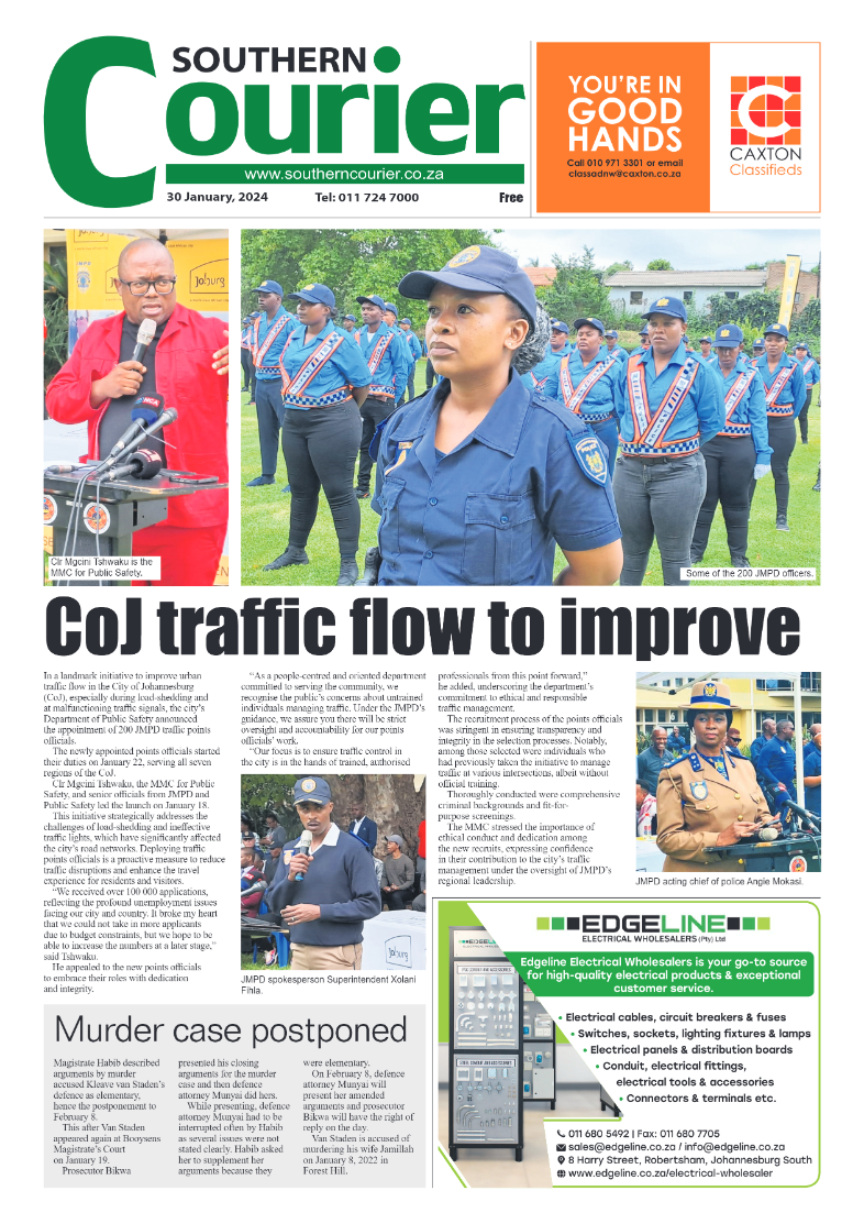 Southern Courier 02 February 2024 page 1