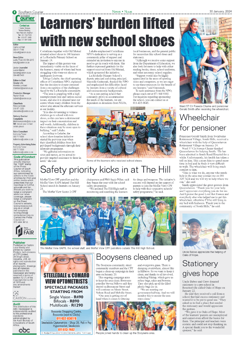 Southern Courier 02 February 2024 page 2