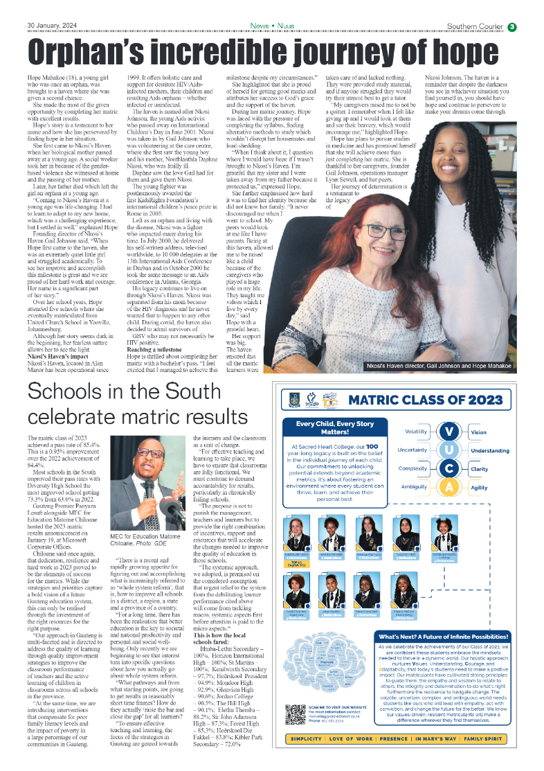 Southern Courier 02 February 2024 page 3