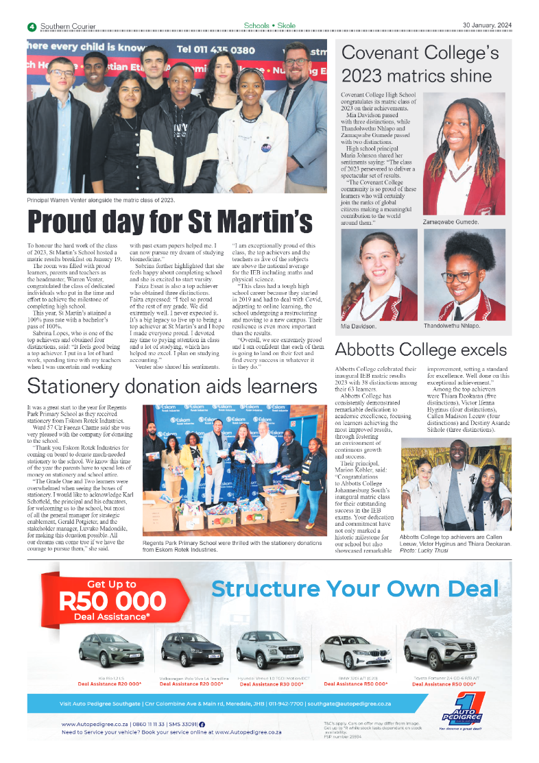 Southern Courier 02 February 2024 page 4