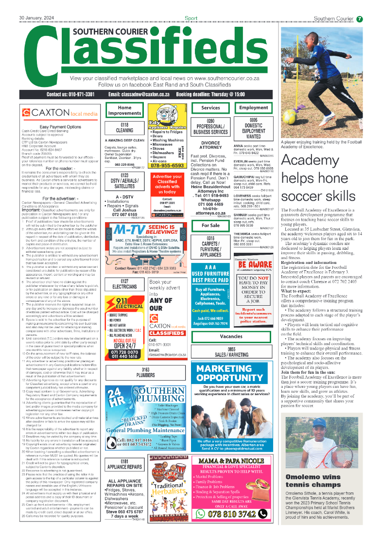 Southern Courier 02 February 2024 page 7