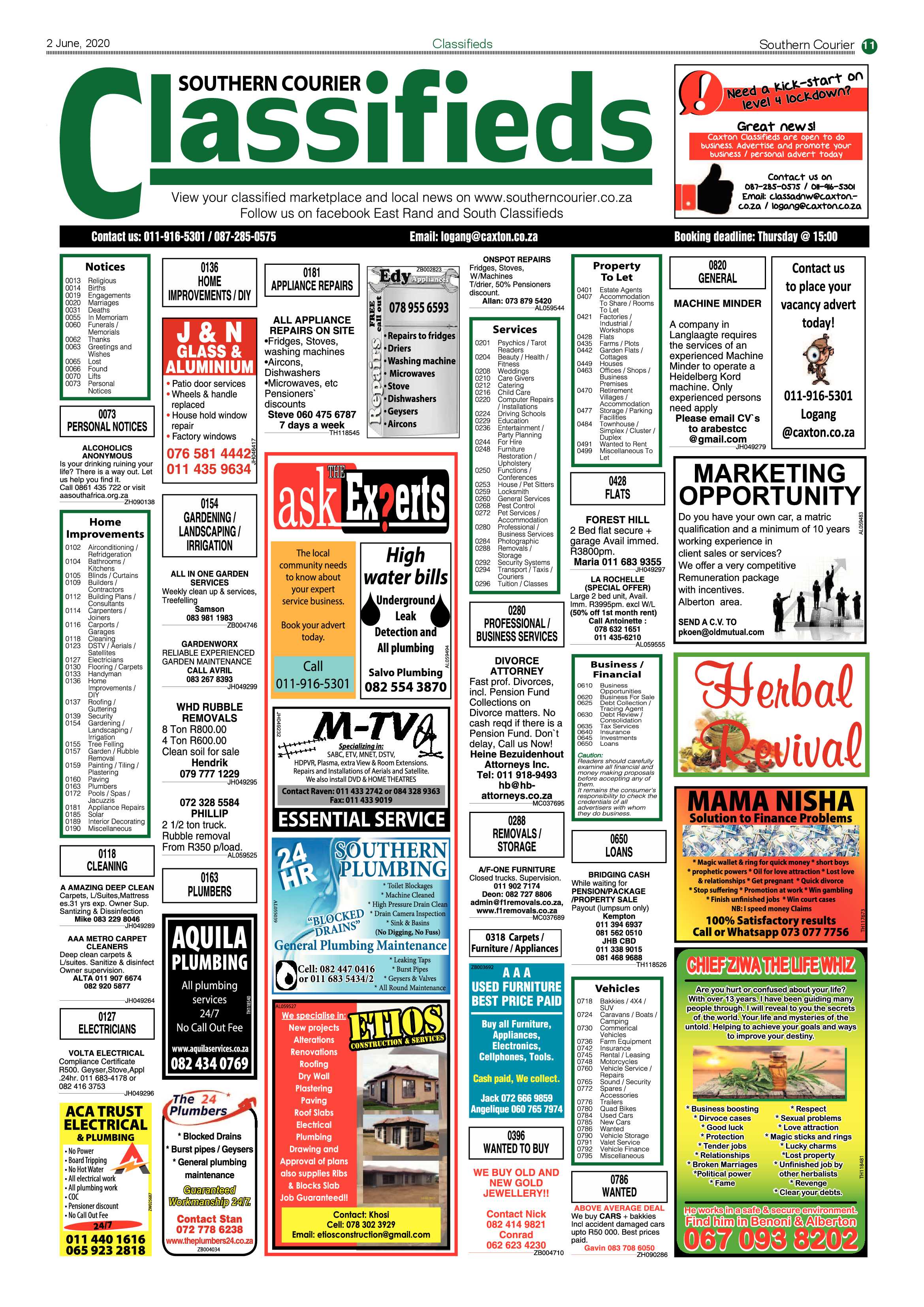 Southern Courier 02 June 2020 page 11