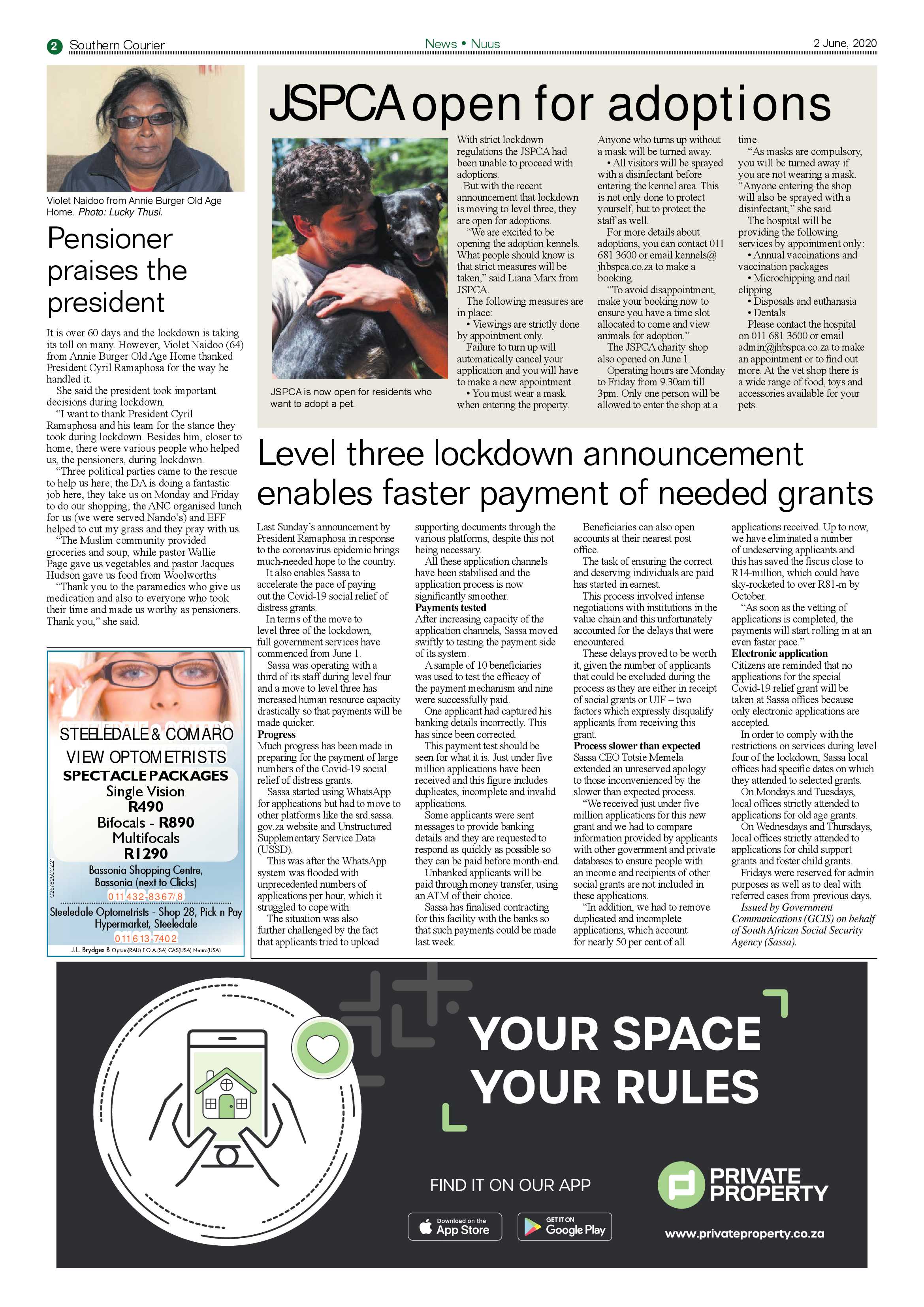Southern Courier 02 June 2020 page 2