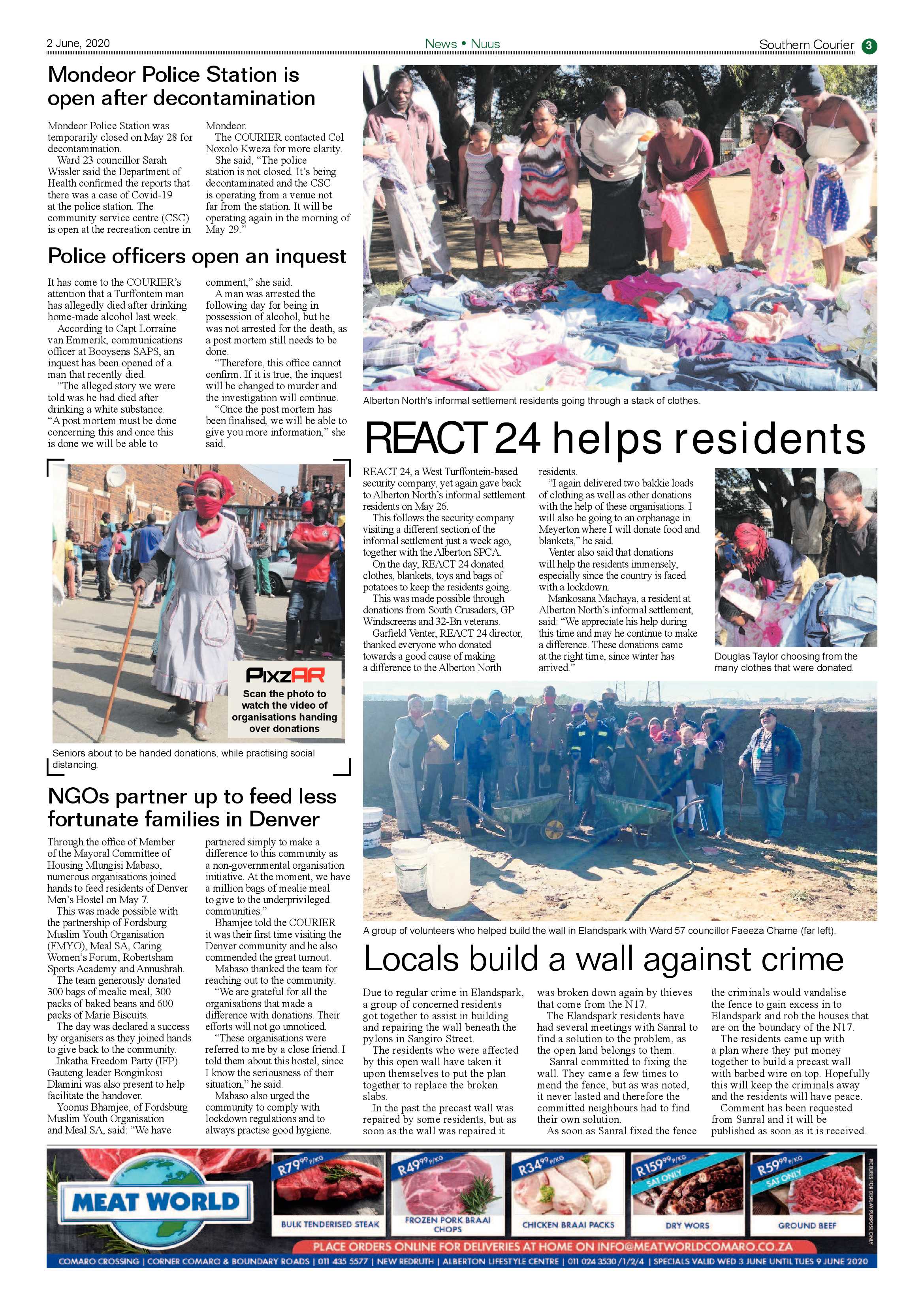 Southern Courier 02 June 2020 page 3