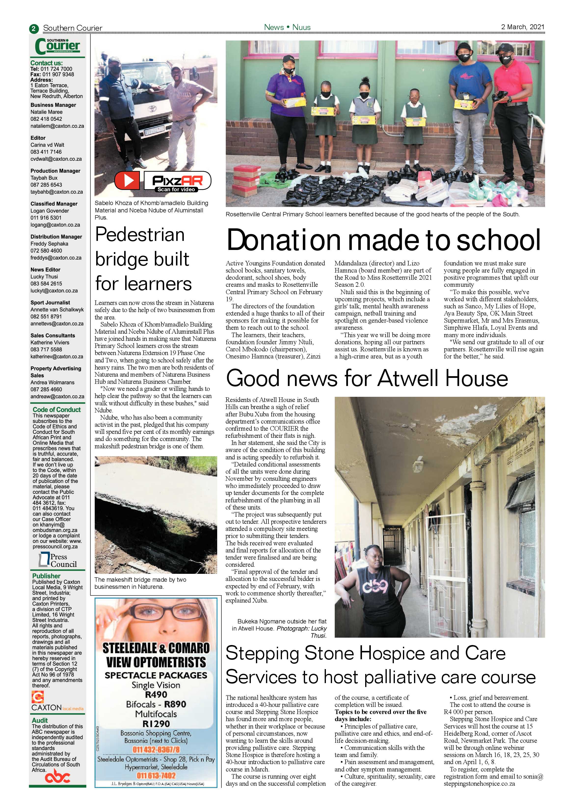 Southern Courier 02 March 2021 page 2