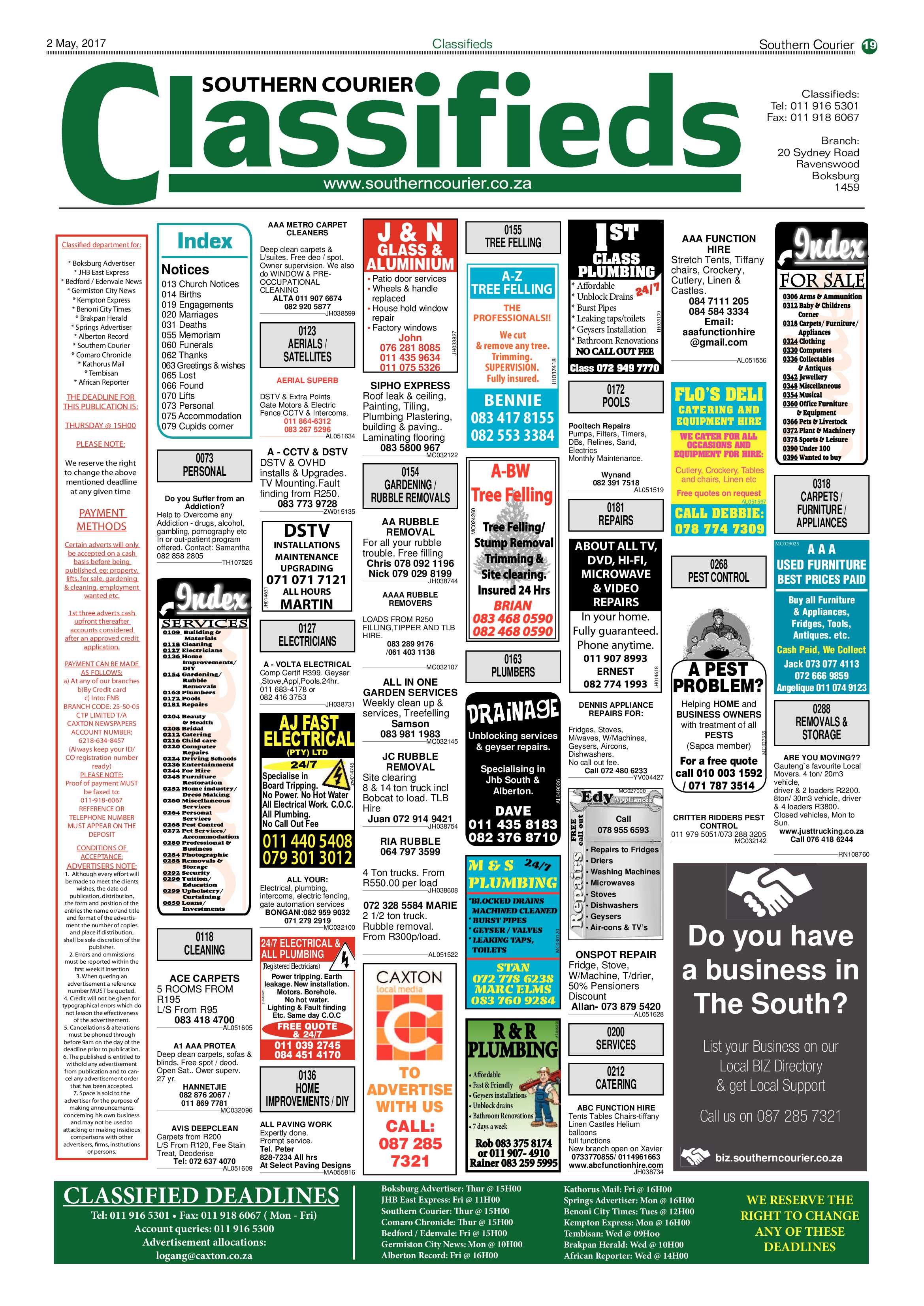 Southern Courier 02 May 2017 page 19