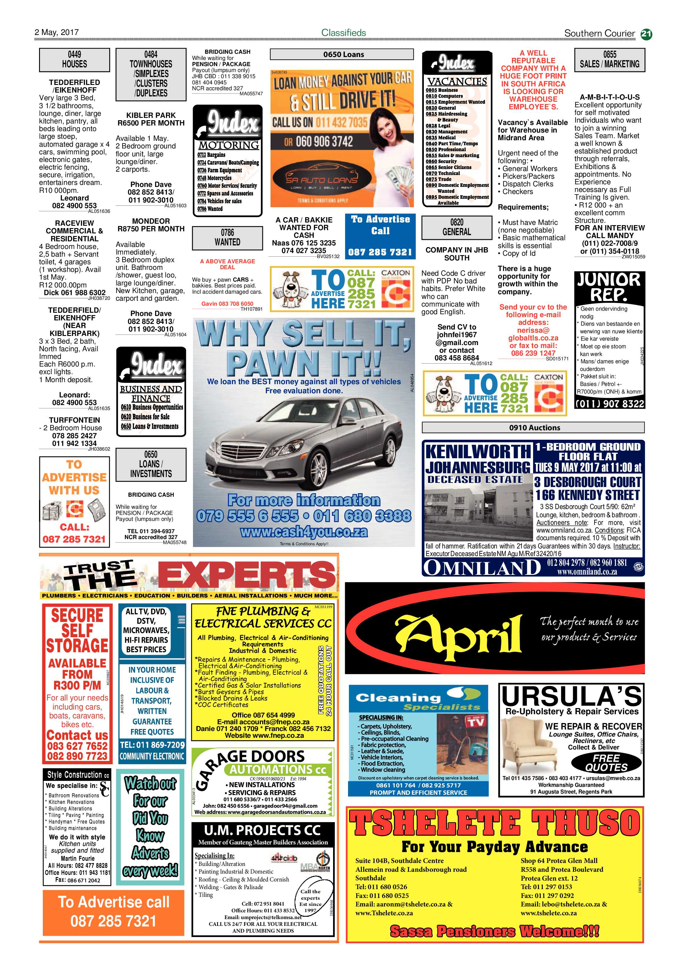 Southern Courier 02 May 2017 page 21