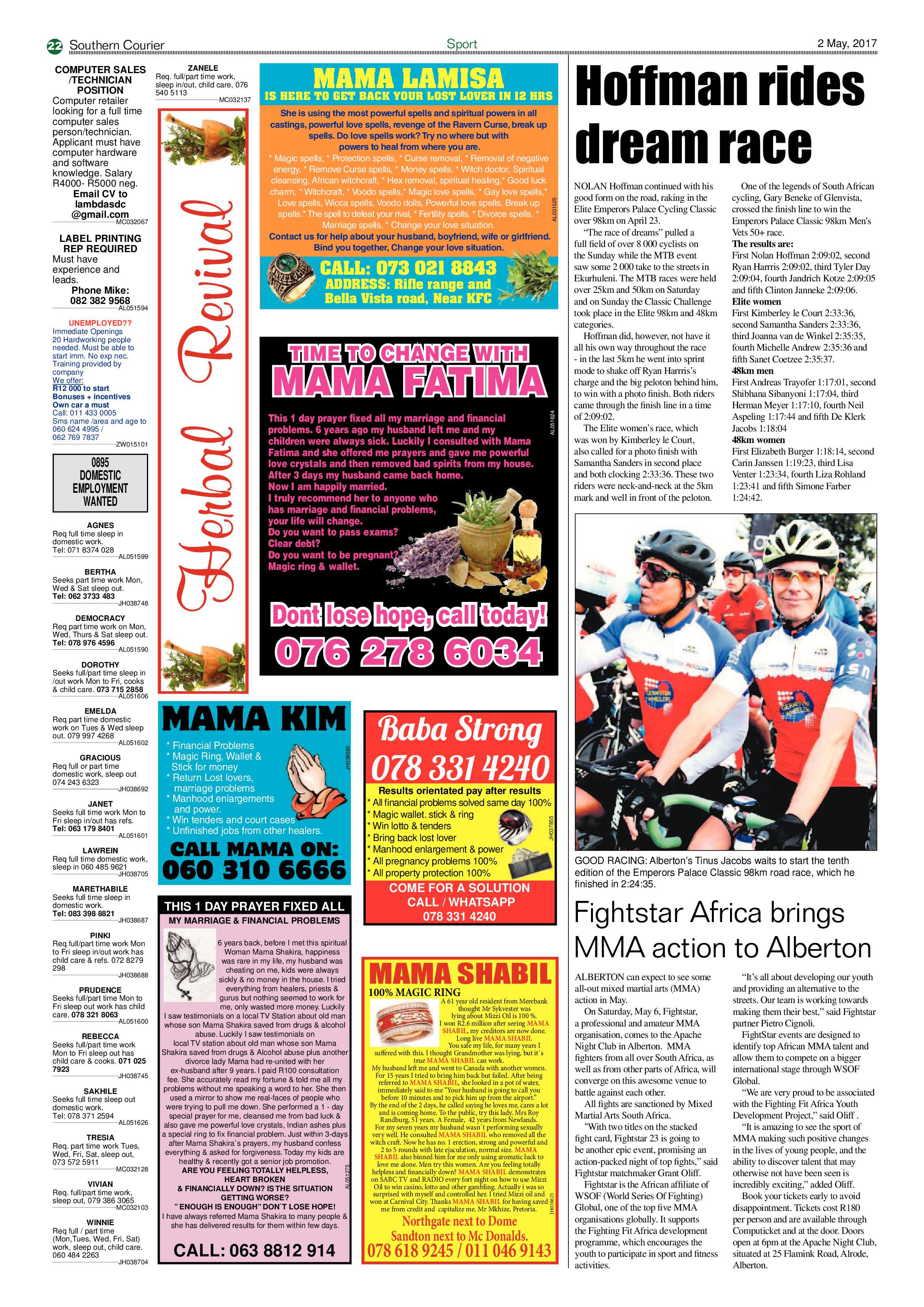 Southern Courier 02 May 2017 page 22