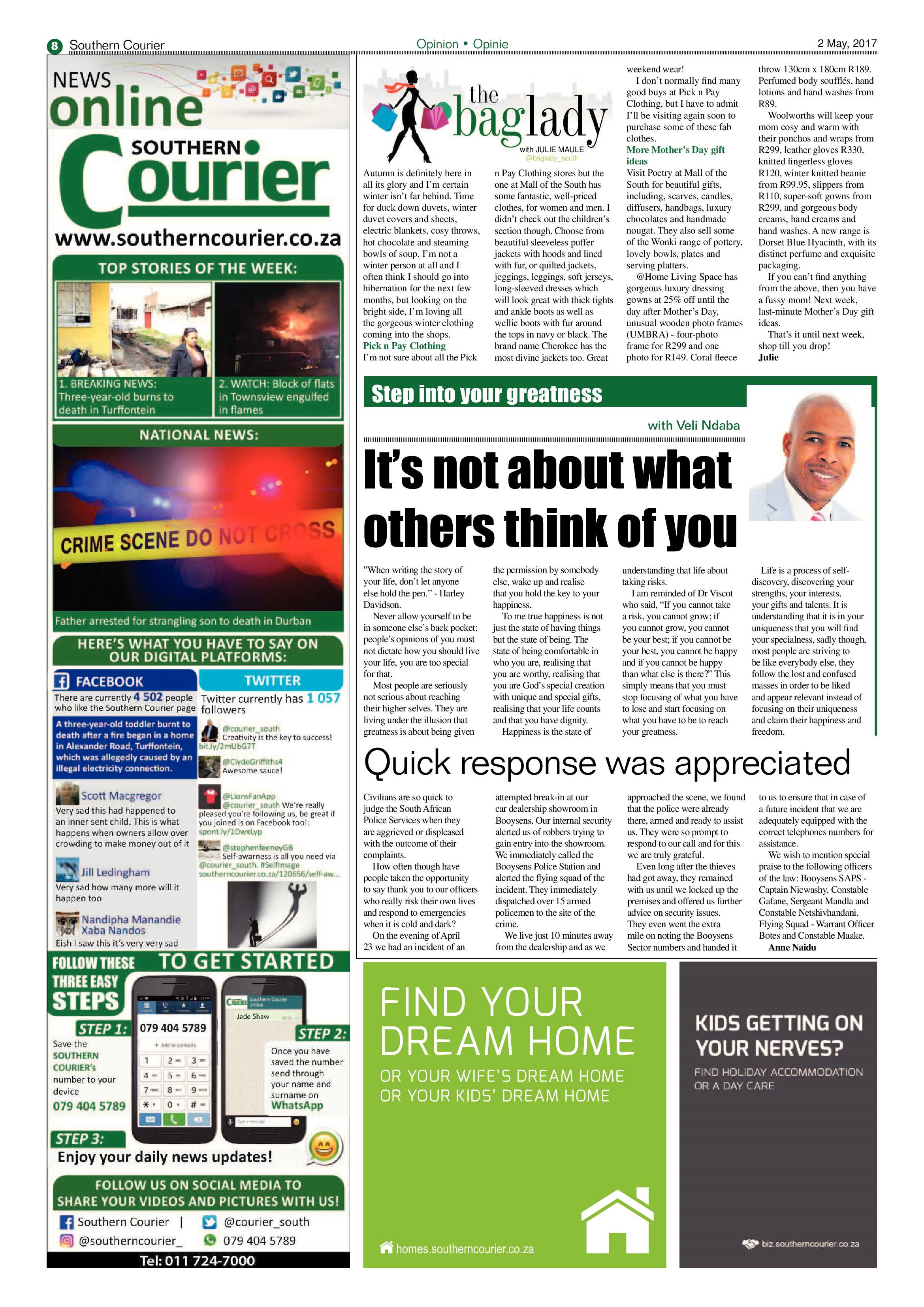 Southern Courier 02 May 2017 page 8