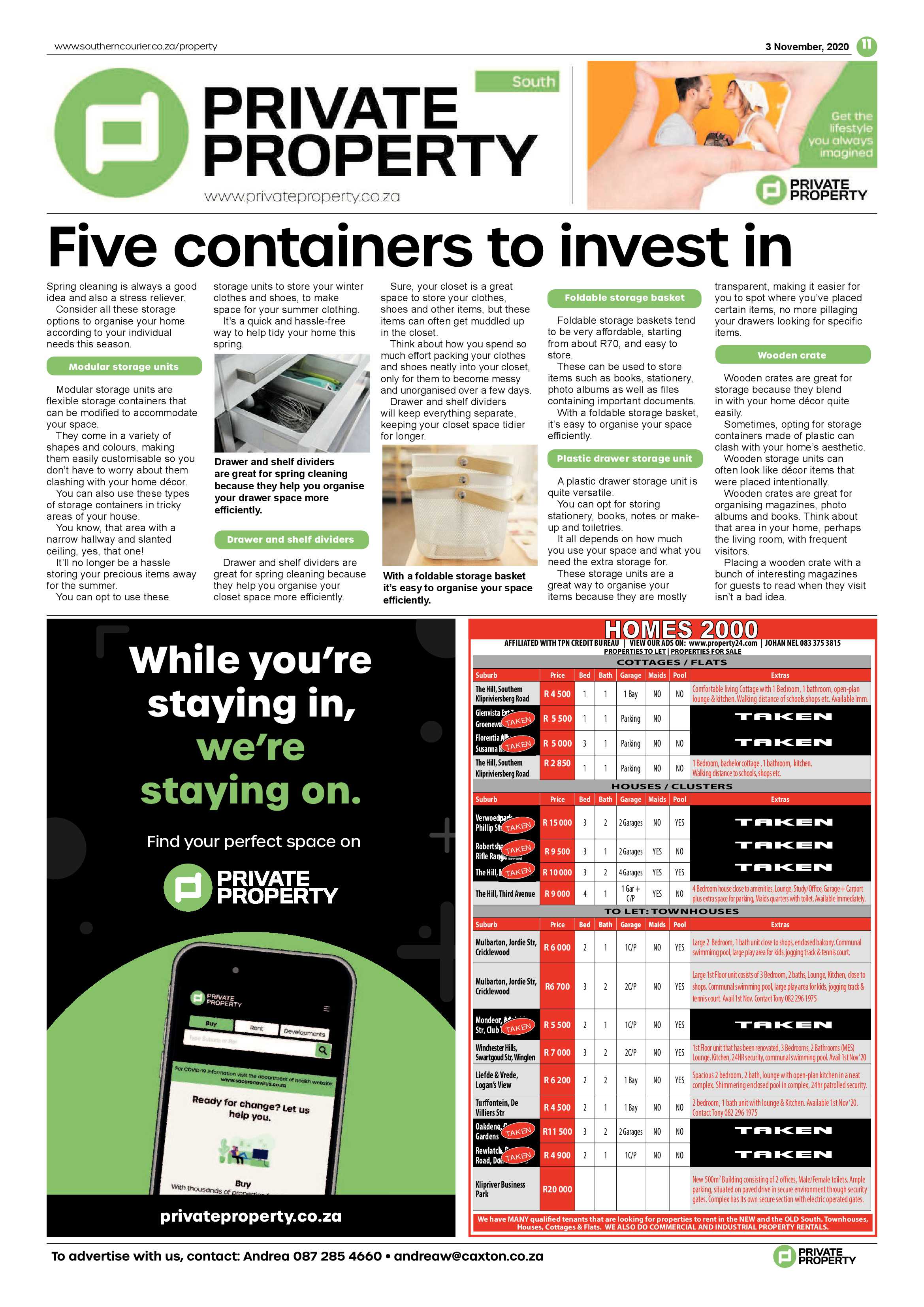 Southern Courier 02 November 2020 page 11