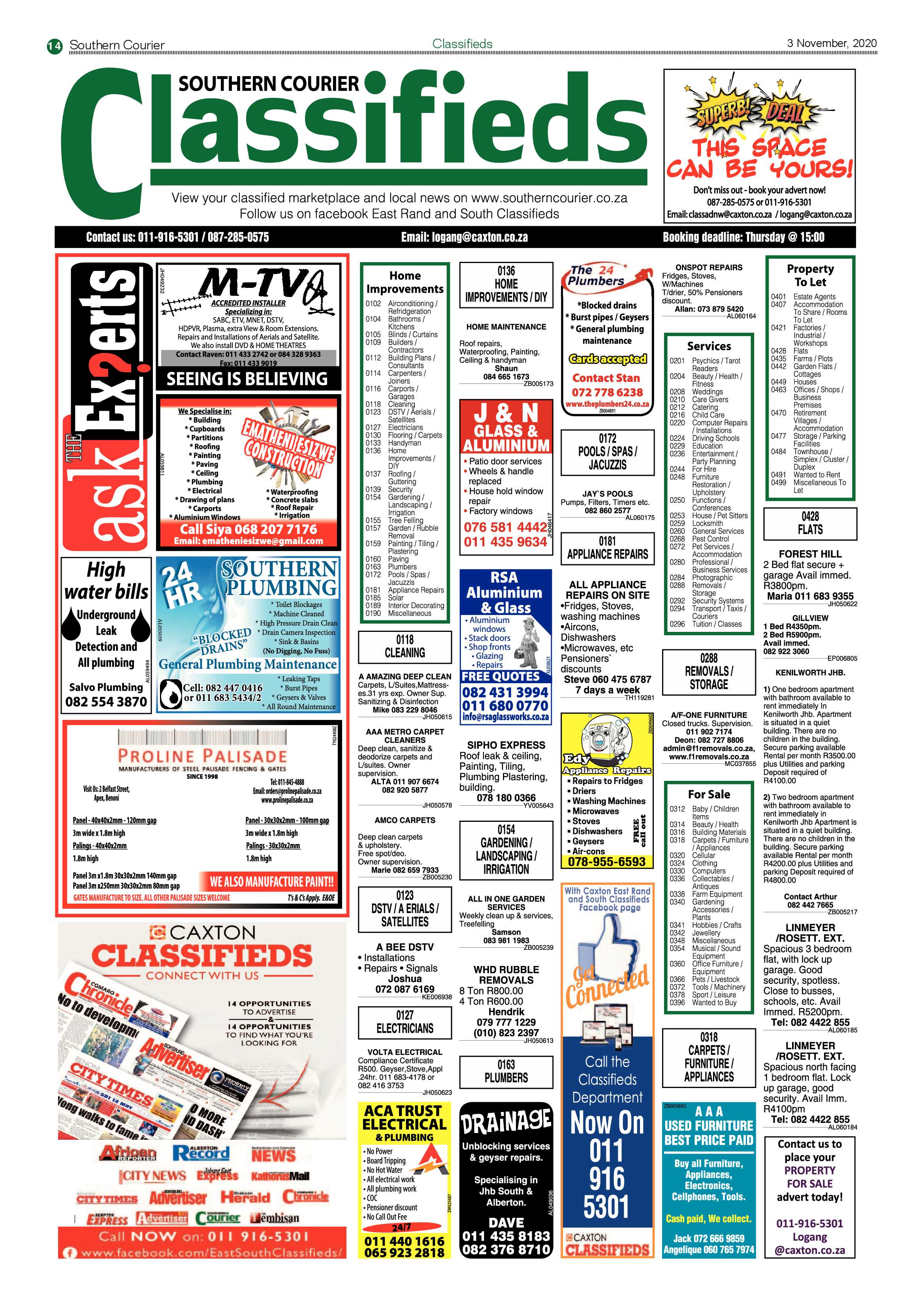 Southern Courier 02 November 2020 page 14