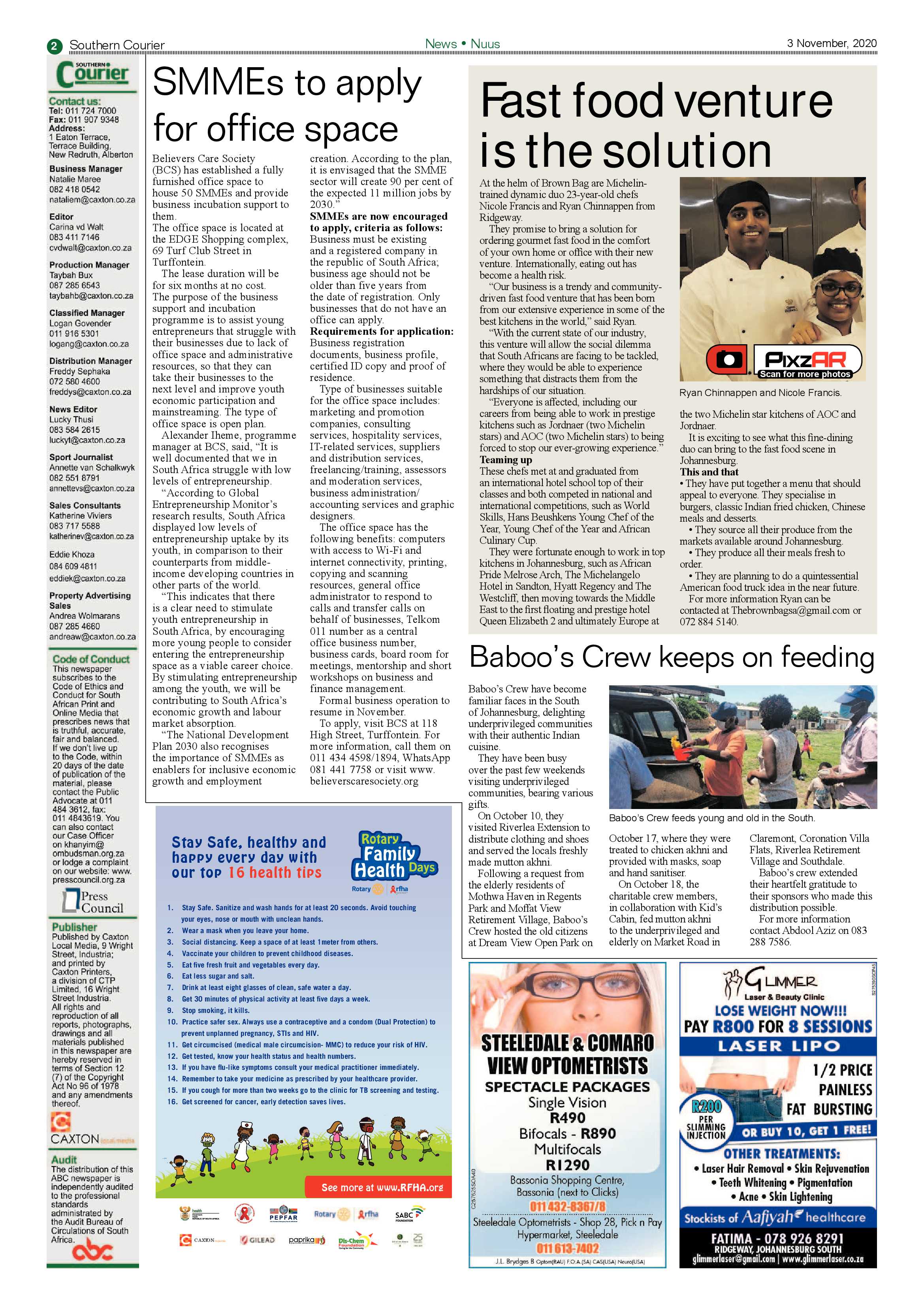 Southern Courier 02 November 2020 page 2