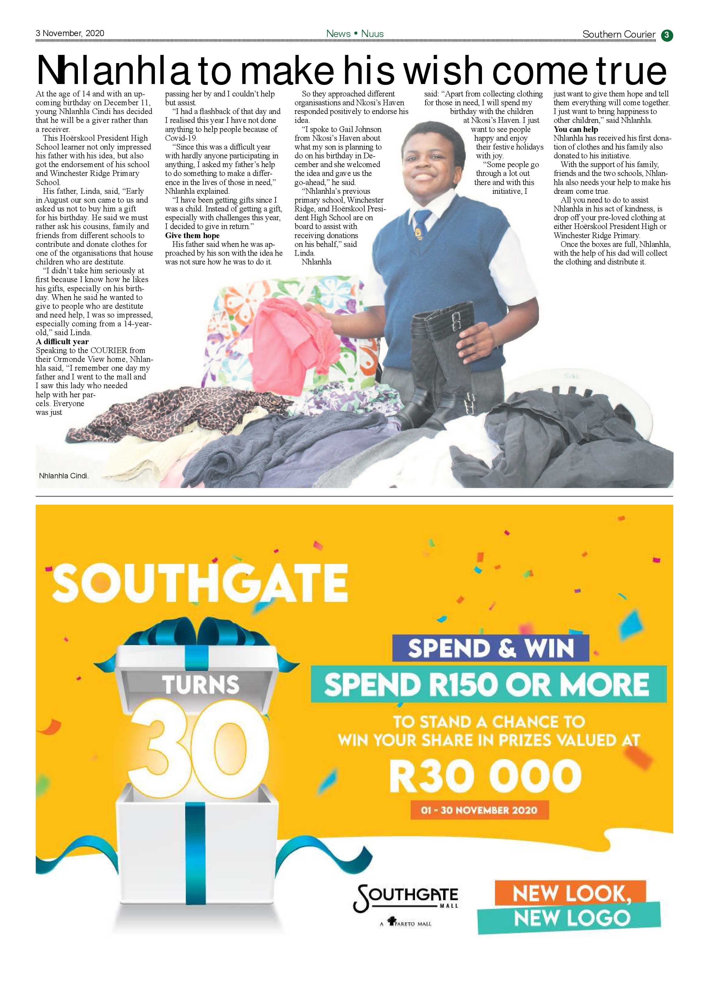 Southern Courier 02 November 2020 page 3