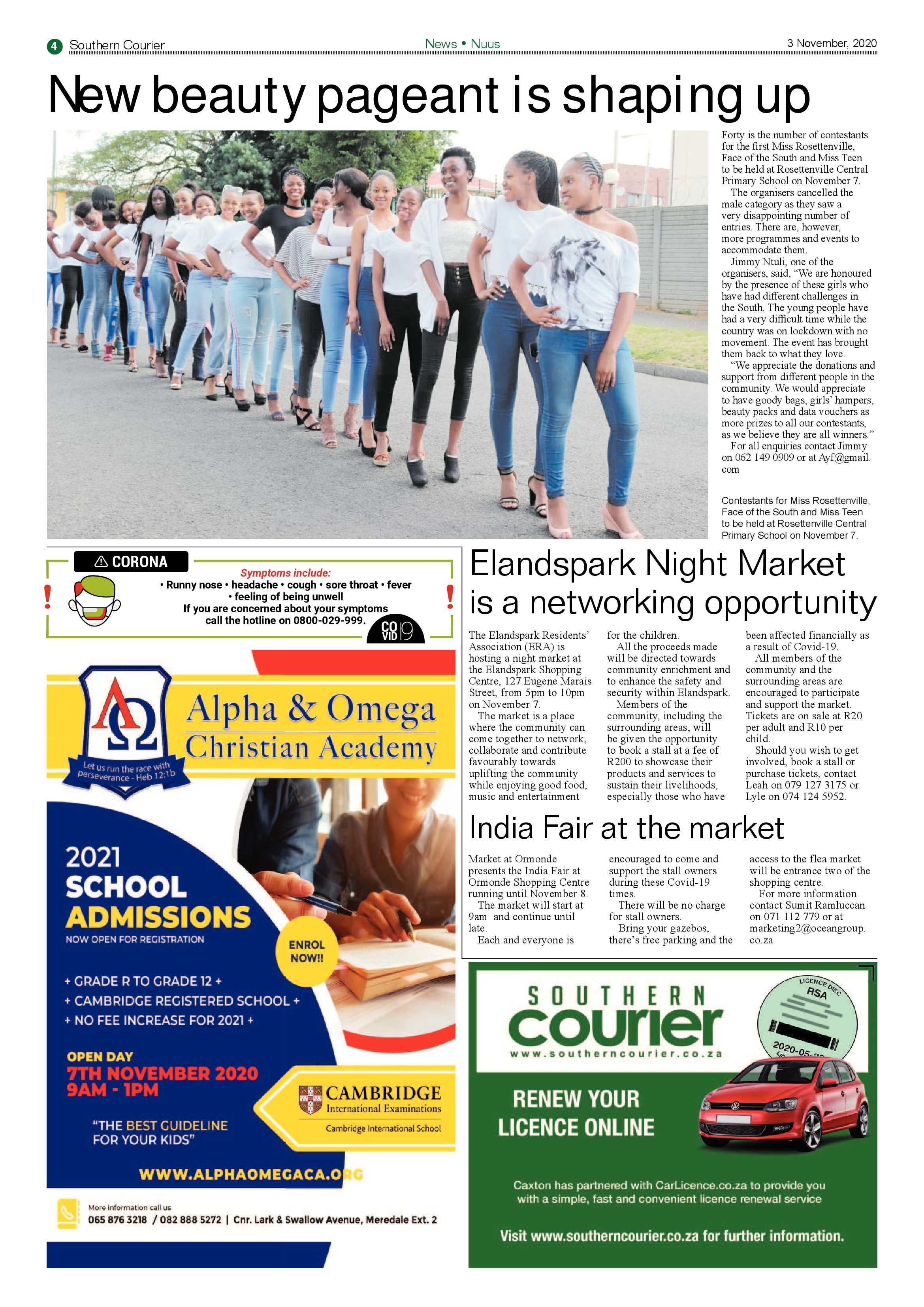 Southern Courier 02 November 2020 page 4