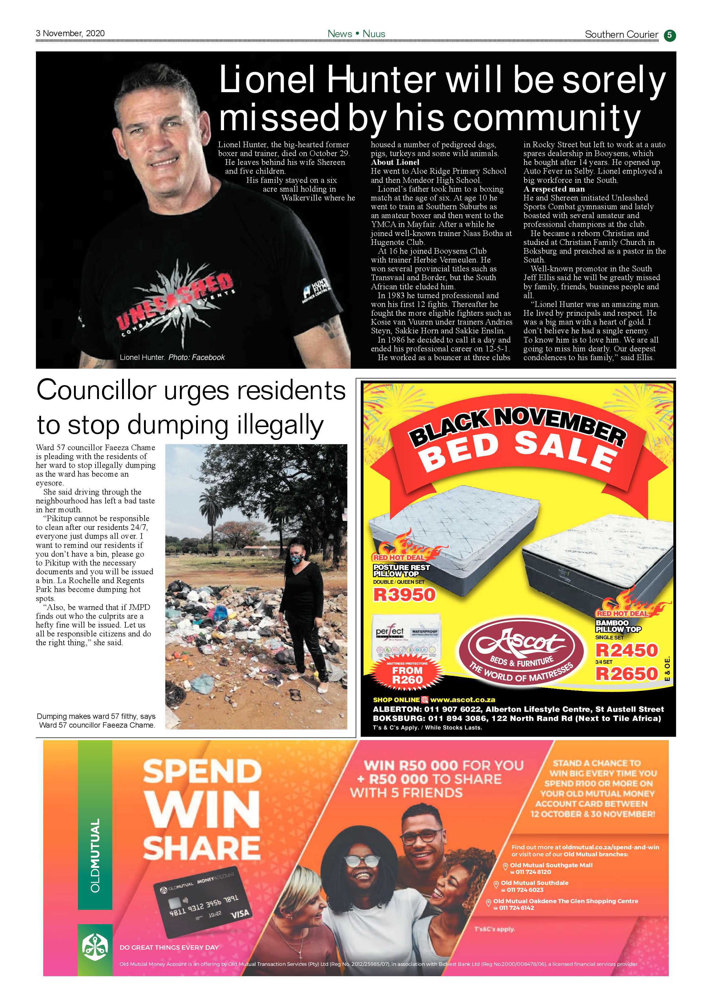 Southern Courier 02 November 2020 page 5