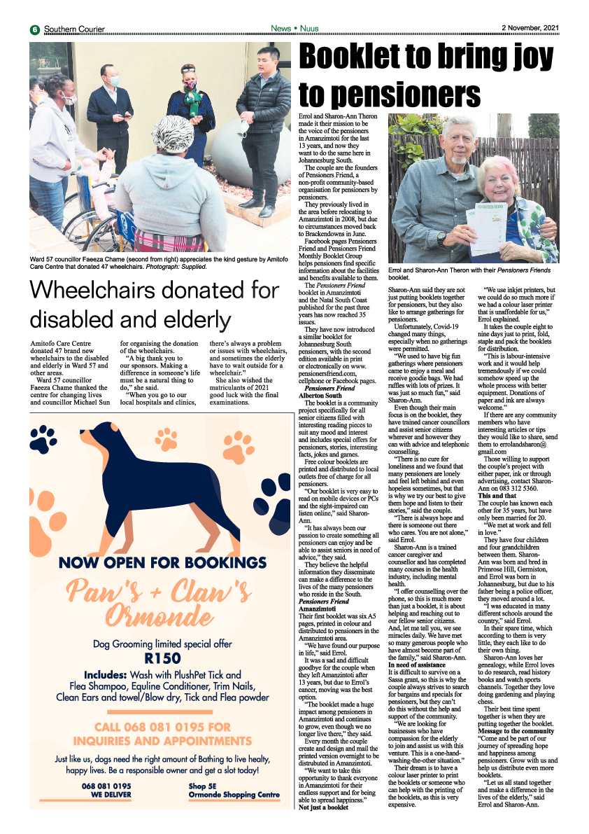 Southern Courier 02 November 2021 page 6
