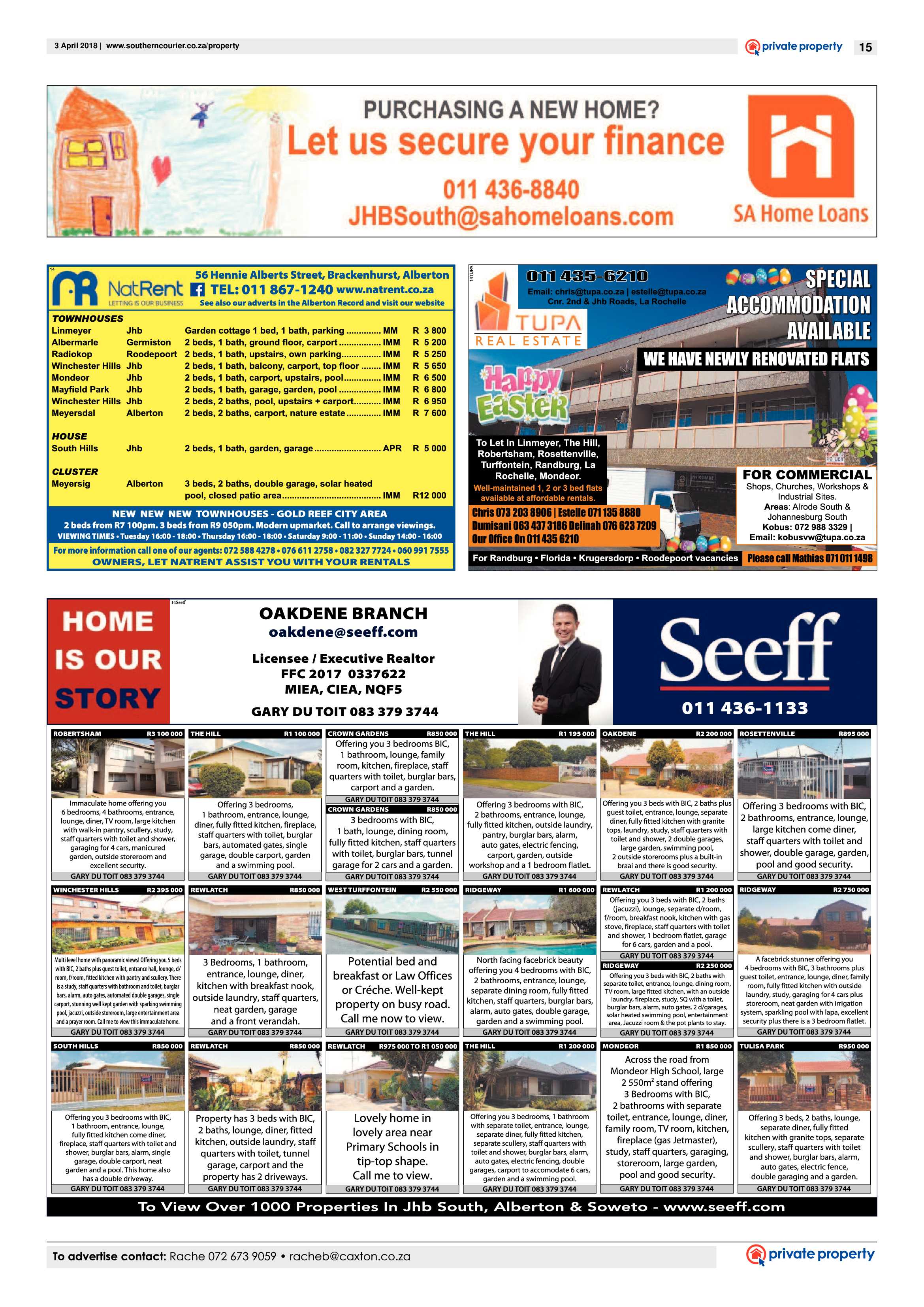 Southern Courier 03 April 2018 page 15