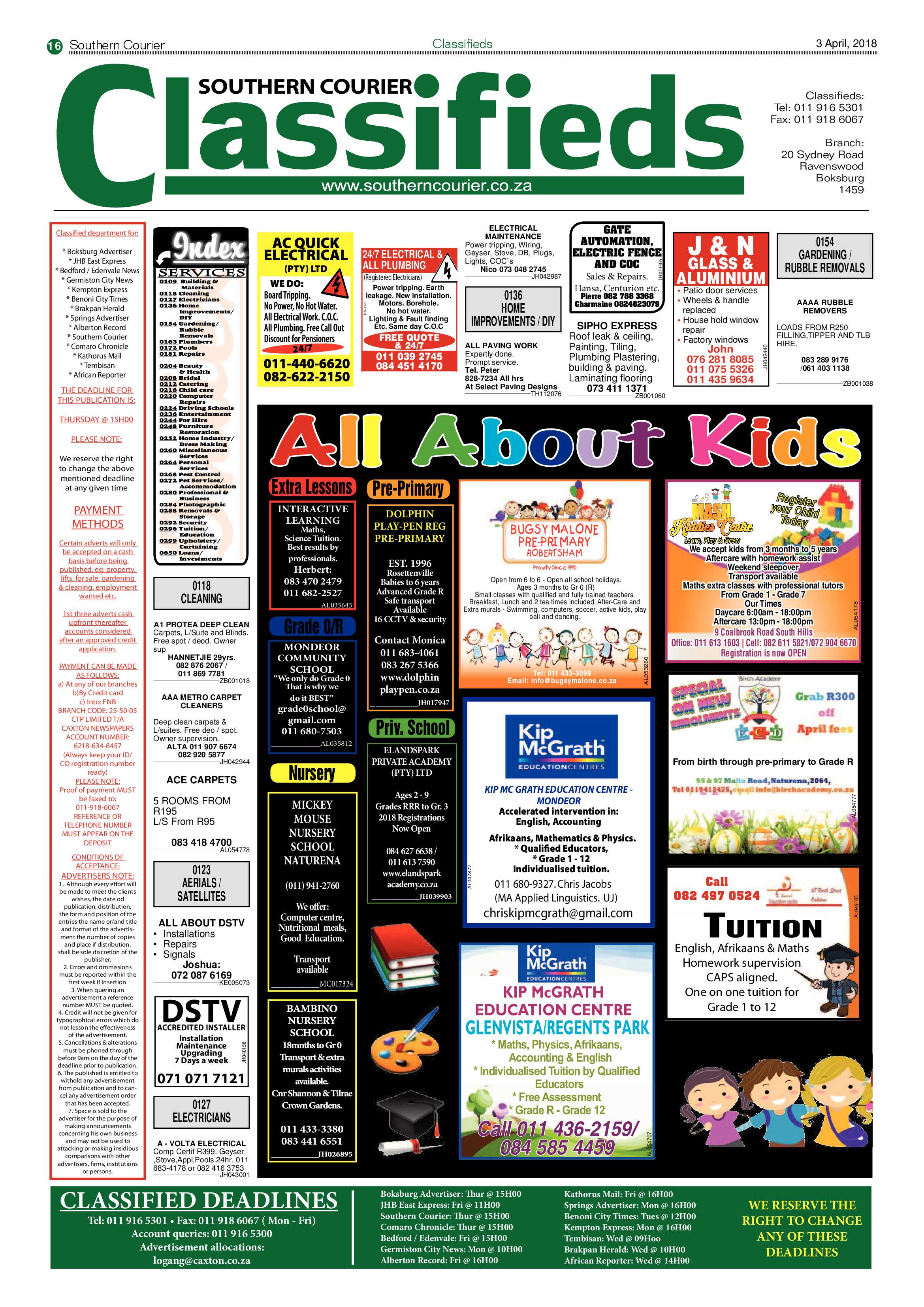 Southern Courier 03 April 2018 page 16