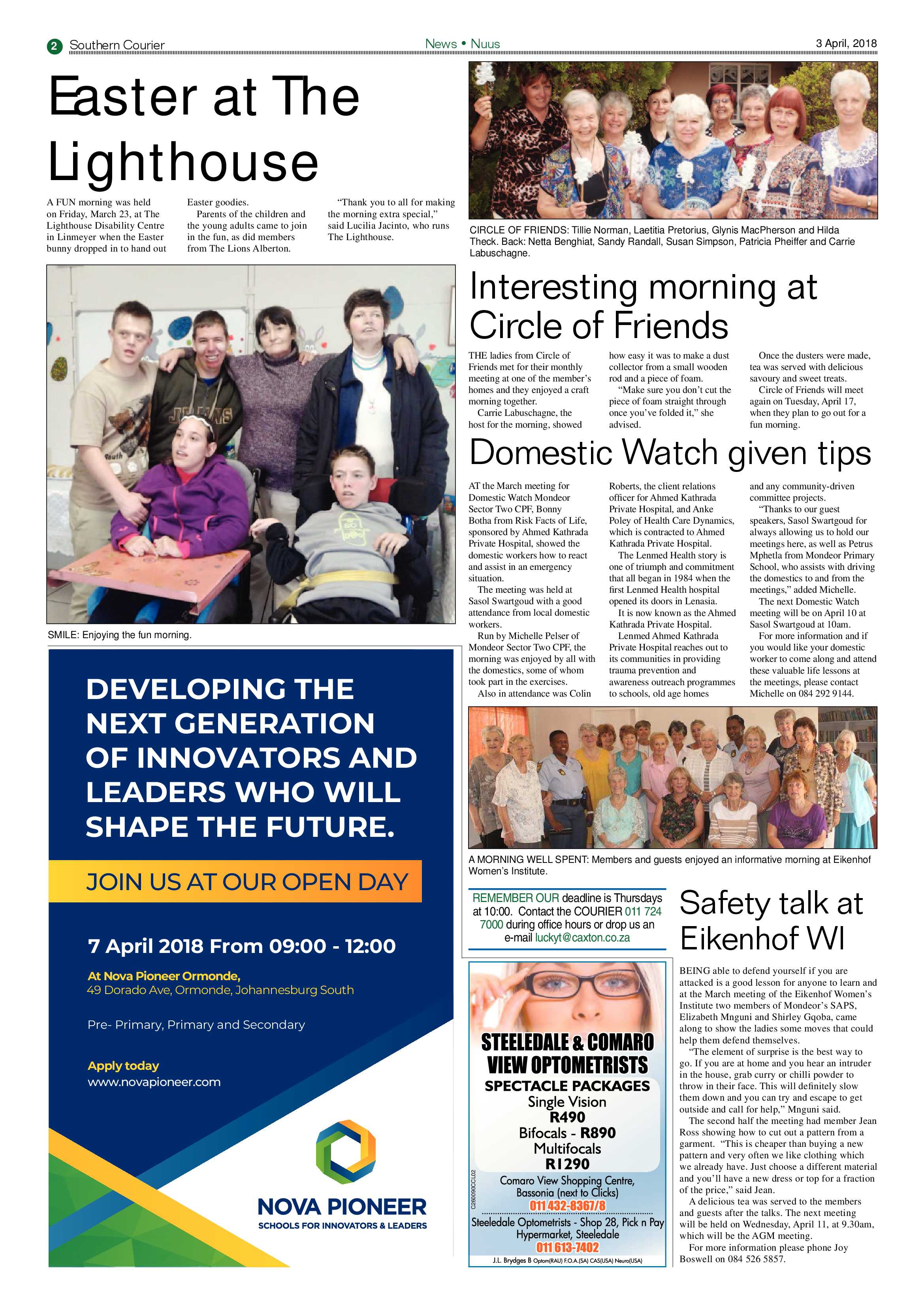 Southern Courier 03 April 2018 page 2