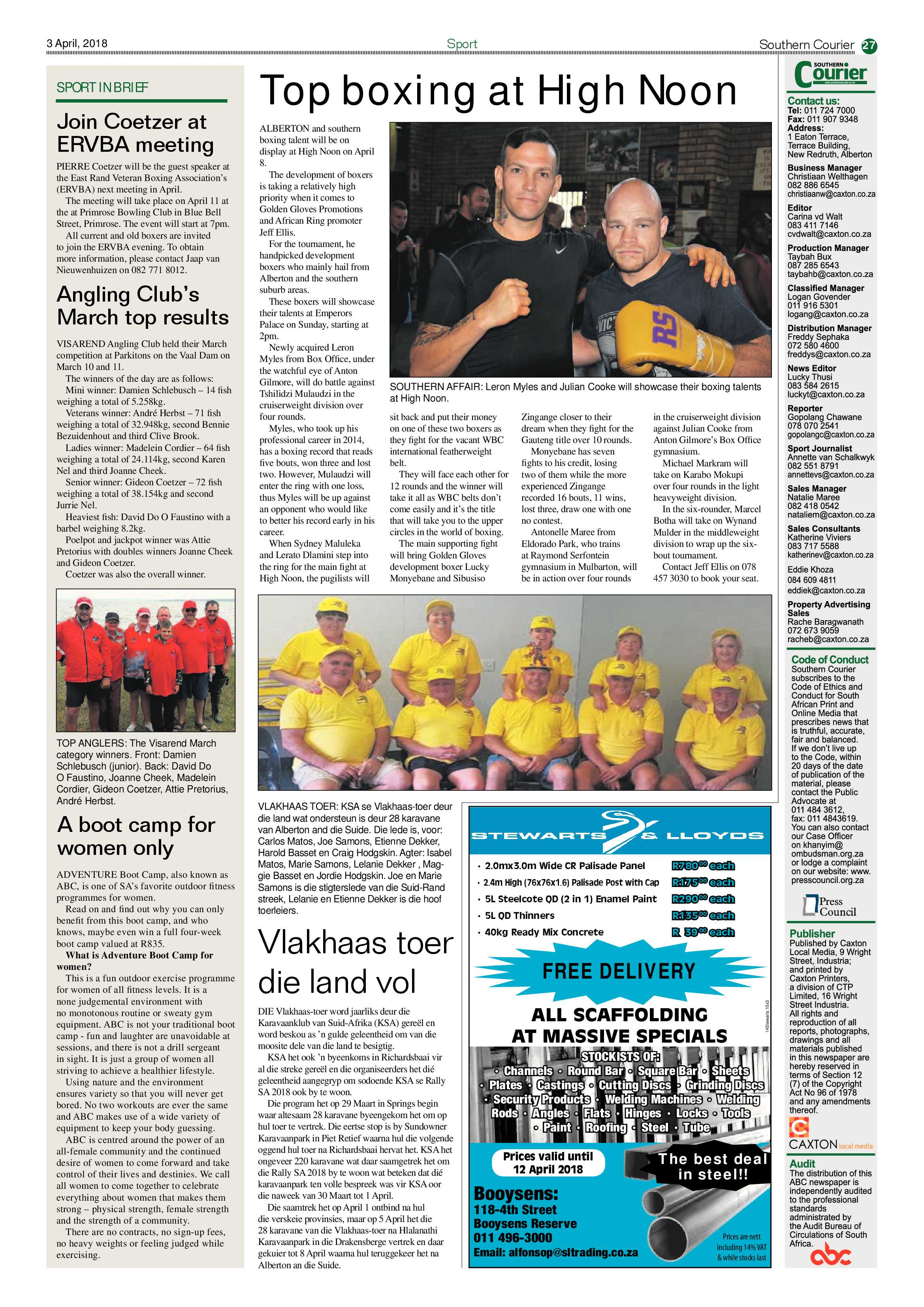Southern Courier 03 April 2018 page 27