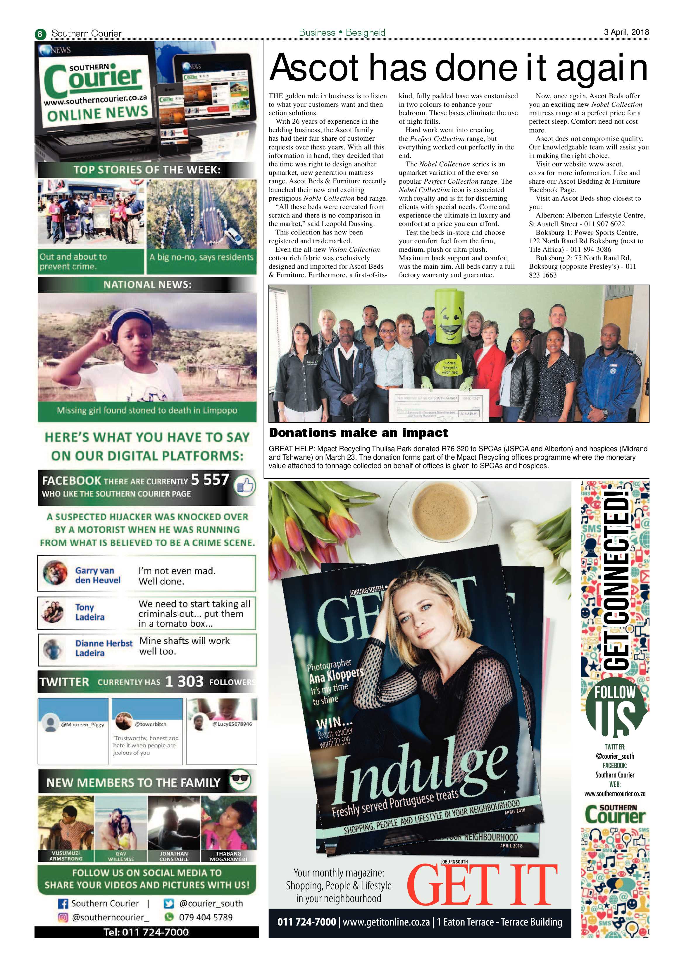Southern Courier 03 April 2018 page 8