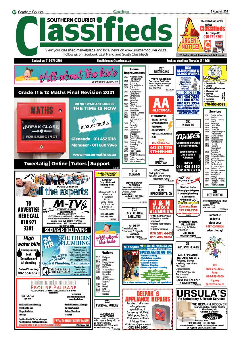 Southern Courier 03 August 2021 page 10