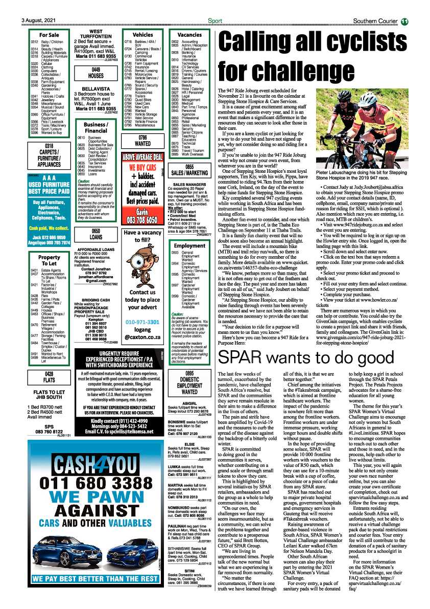 Southern Courier 03 August 2021 page 11