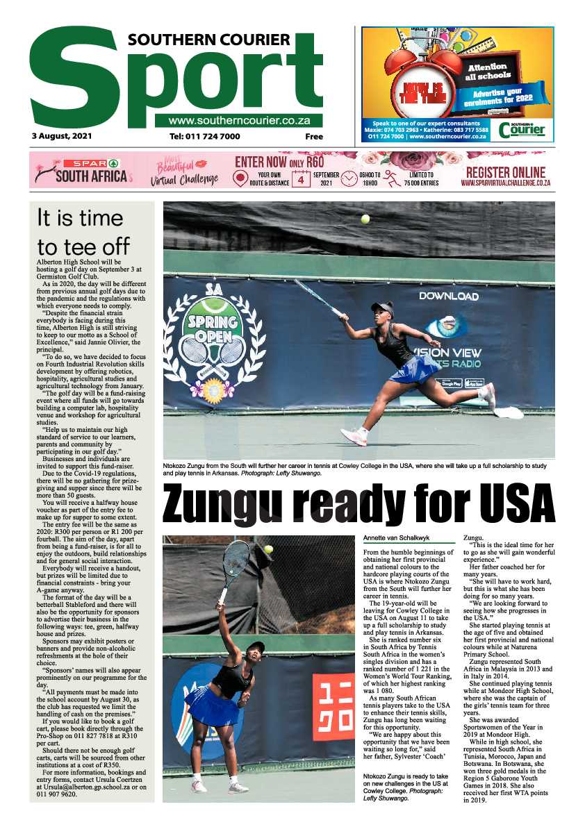 Southern Courier 03 August 2021 page 12