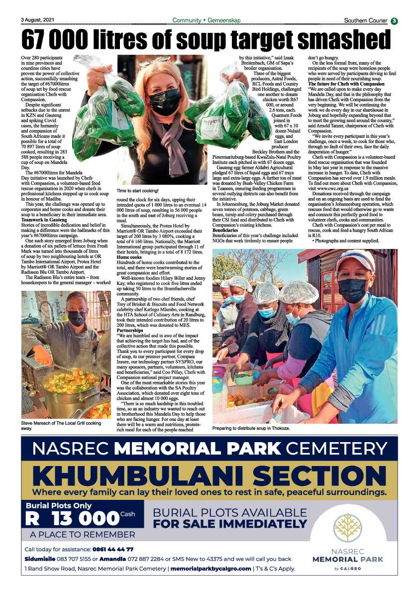 Southern Courier 03 August 2021 page 3