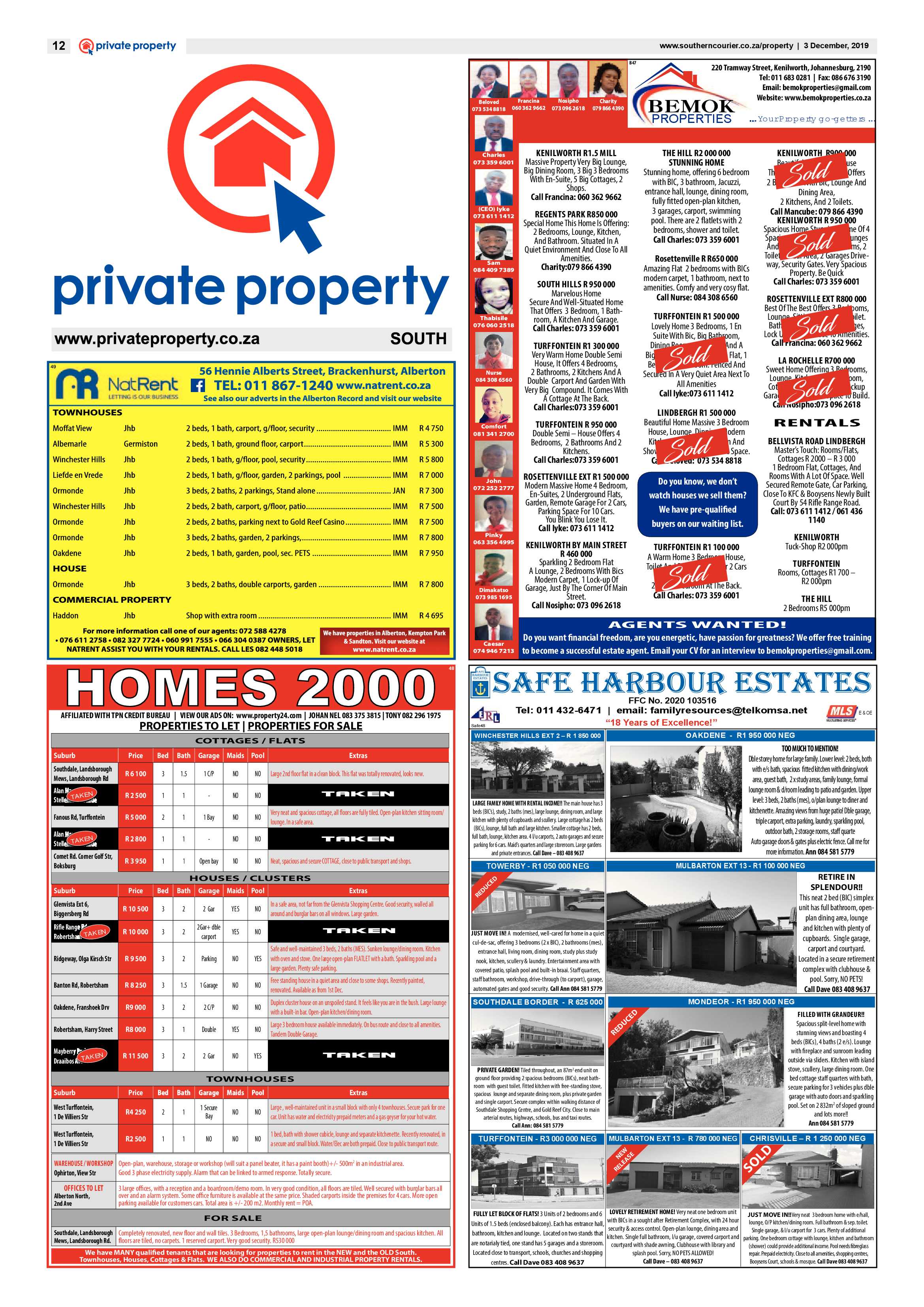 Southern Courier 03 December 2019 page 12