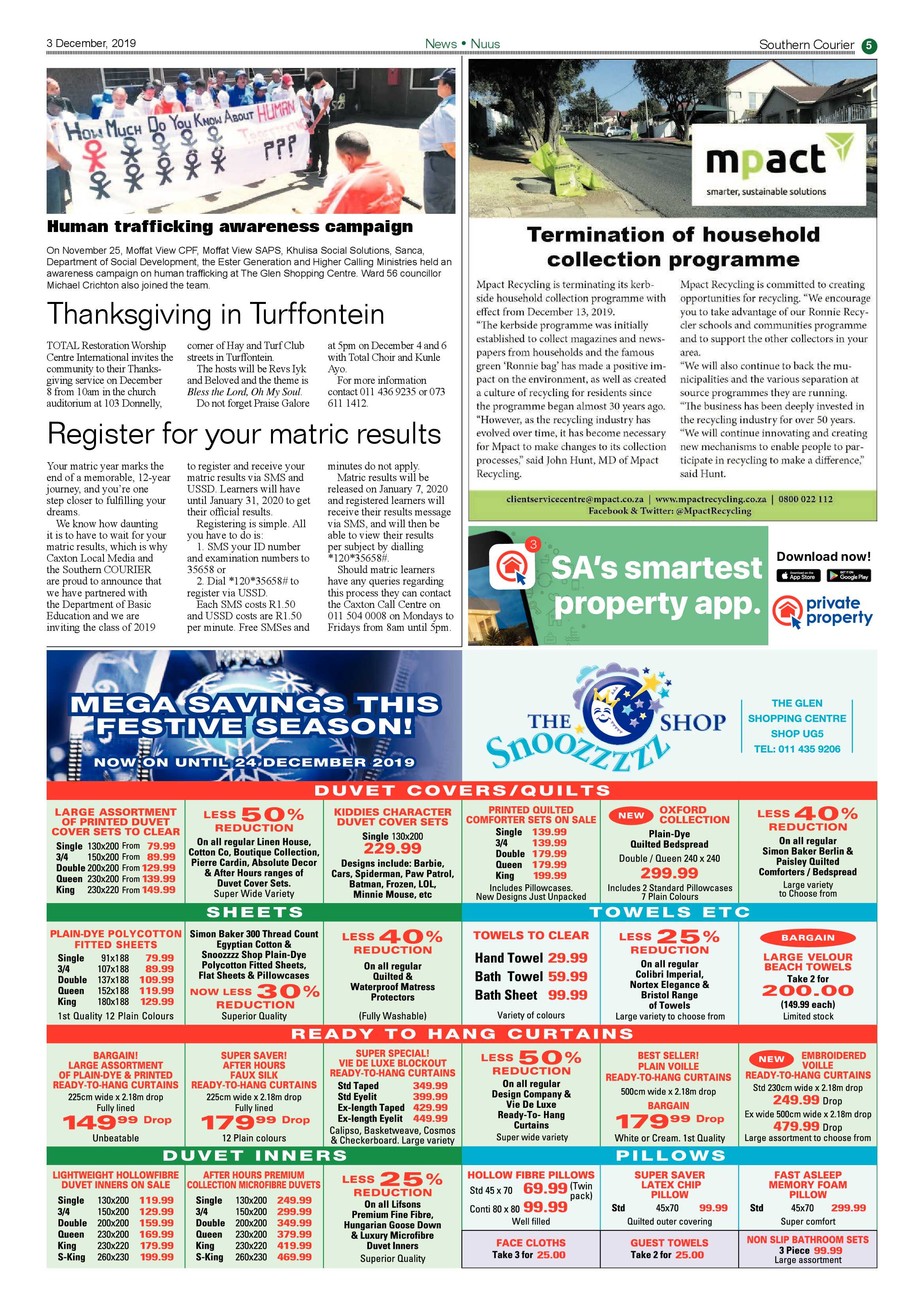 Southern Courier 03 December 2019 page 5