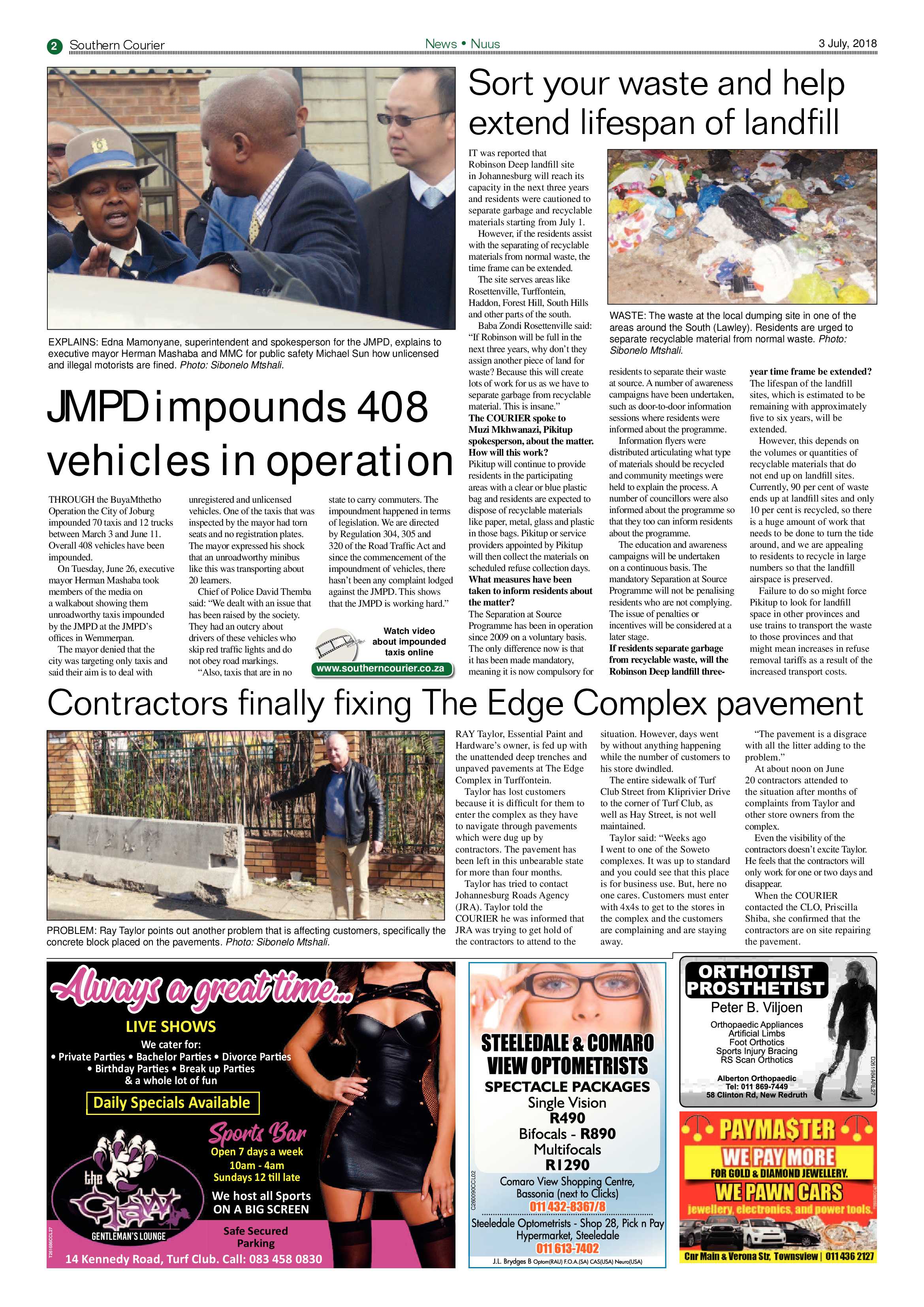 Southern Courier 03 July 2018 page 2