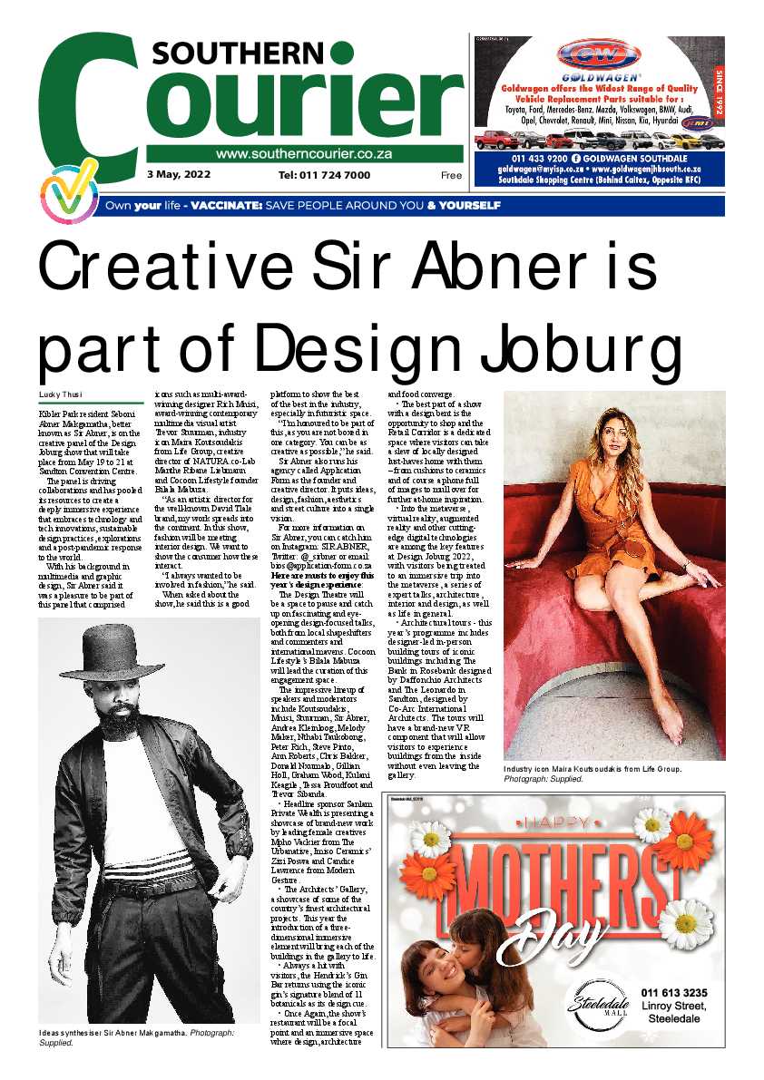 Southern Courier 03 May 2022 page 1