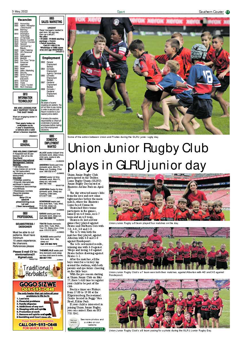 Southern Courier 03 May 2022 page 11